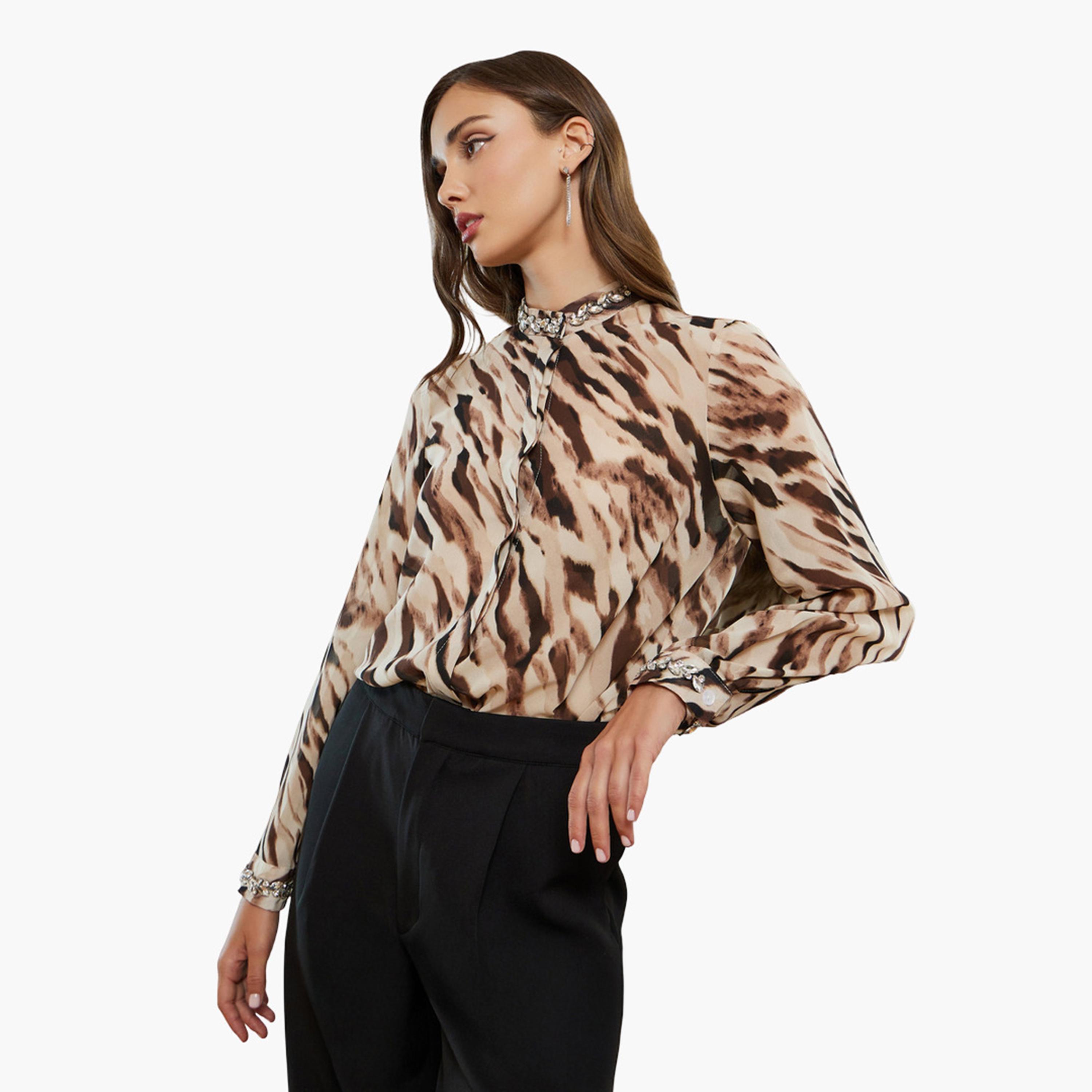 بلوزة بأكمام طويلة وطبعة-women-clothing-shirtsandblouses-blouses-image-1