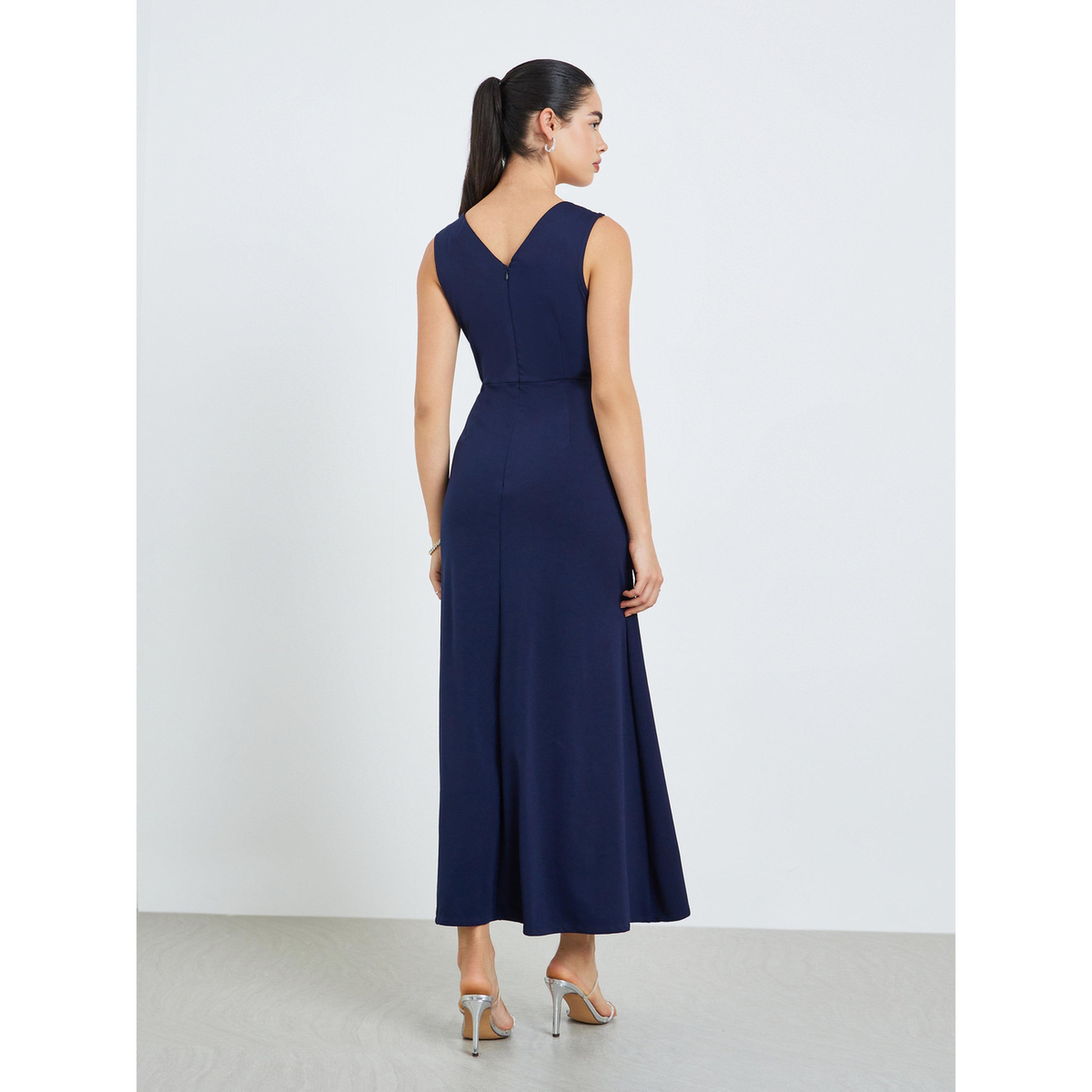فستان طويل شيث سادة بدون أكمام-women-clothing-dresses-image-4