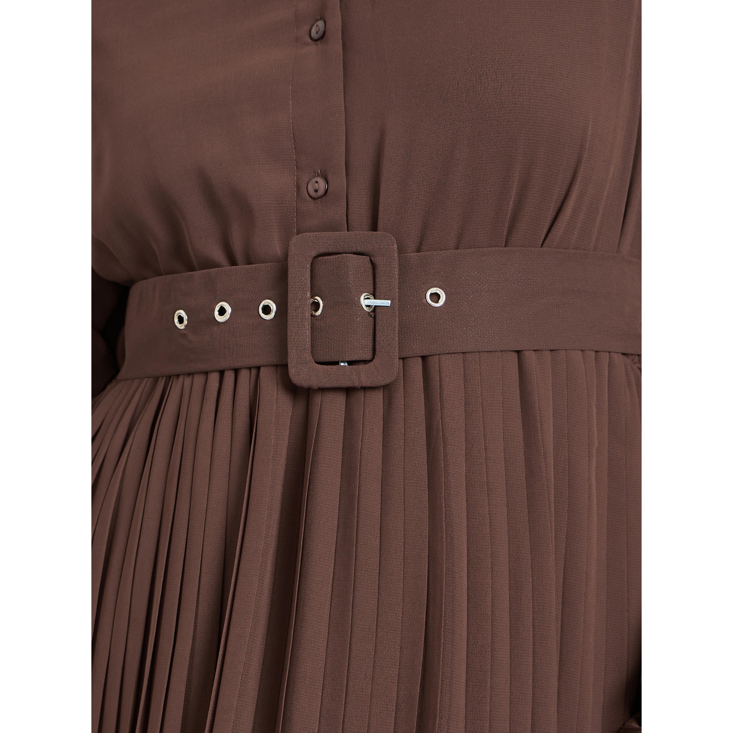 فستان طويل بكسرات مع حزام-women-clothing-dresses-image-5