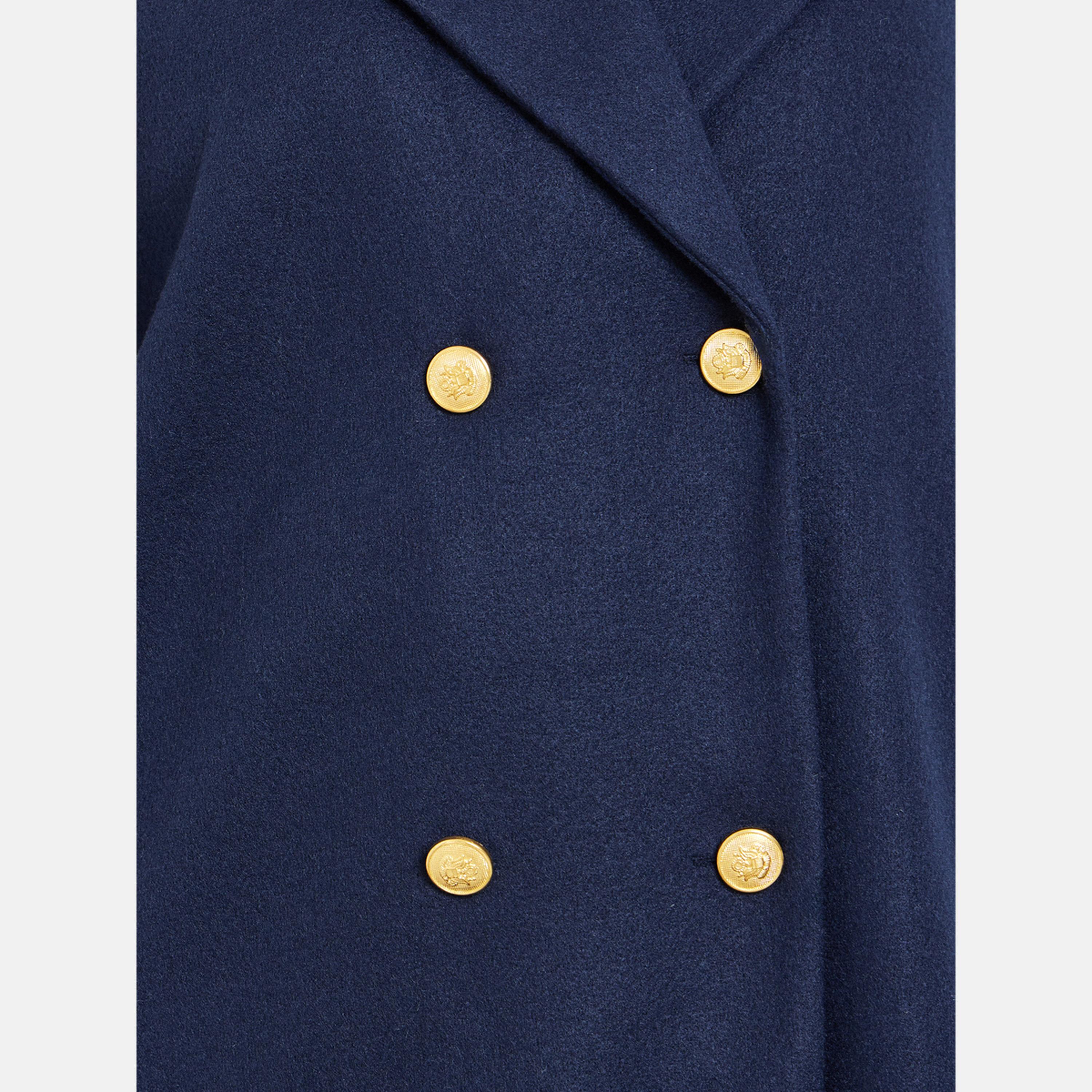 تيك تو - معطف نسائي أزرق داكن بأكمام طويلة وياقة مطوية وأزرار متوسطة الطول-women-winterwear-coatsandjackets-coats-image-4