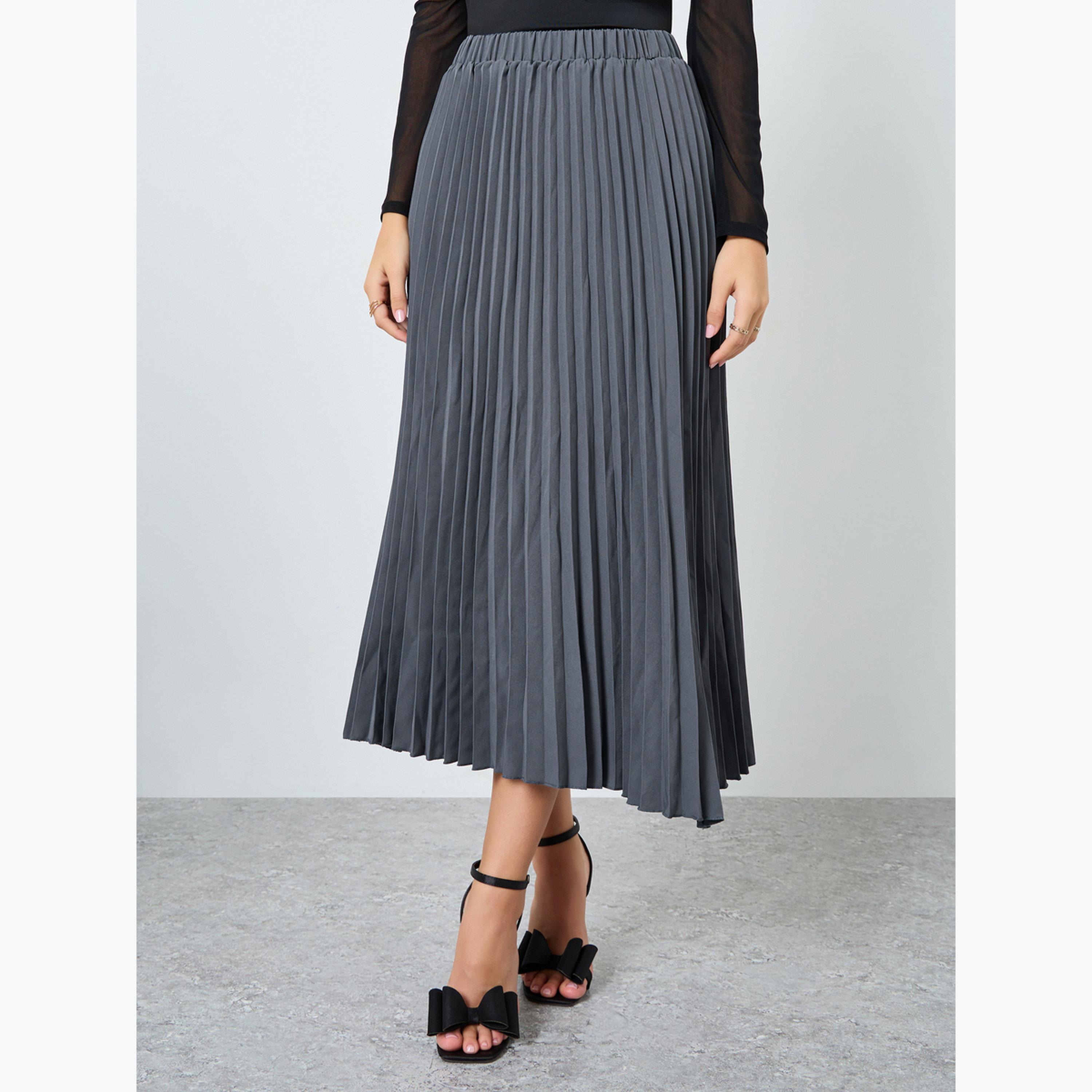 Take Two Grey Blazer and Pleated Skirt Co-ords-women-clothing-coordsets-image-3