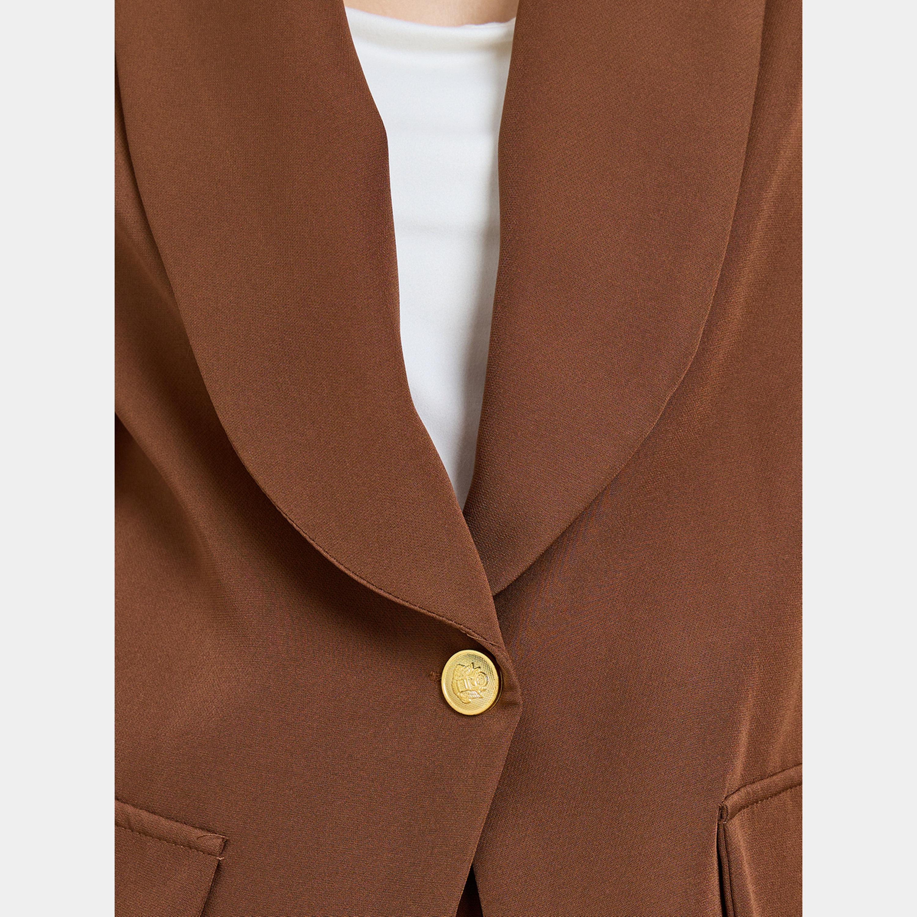 Take Two Brown Lapel Blazer and Pleated Skirt Co-ords-women-clothing-coordsets-image-4