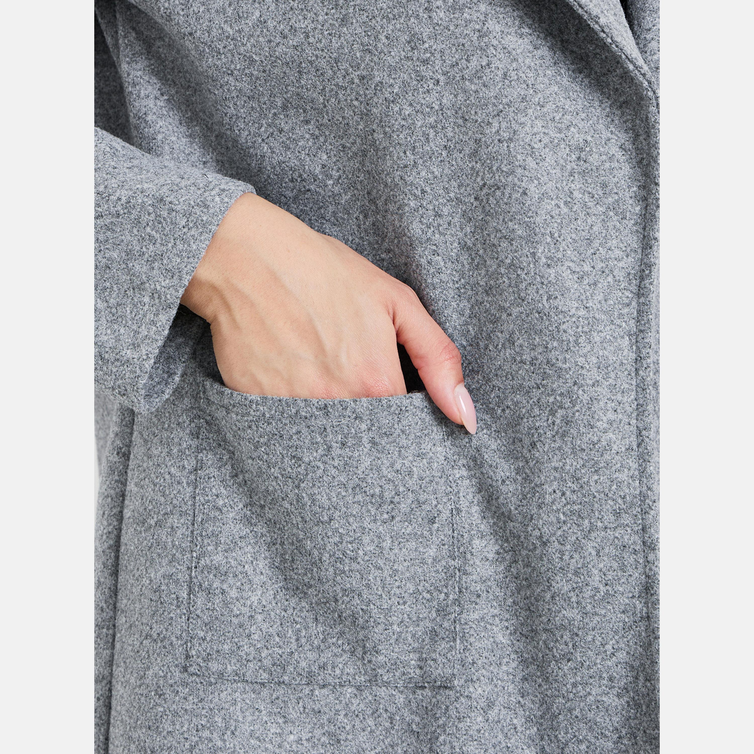 Take Two Grey Shawl Collar Long Sleeves Women's Midi Edge-to-Edge Open Front Coat-women-clothing-coatsandjackets-coats-image-3