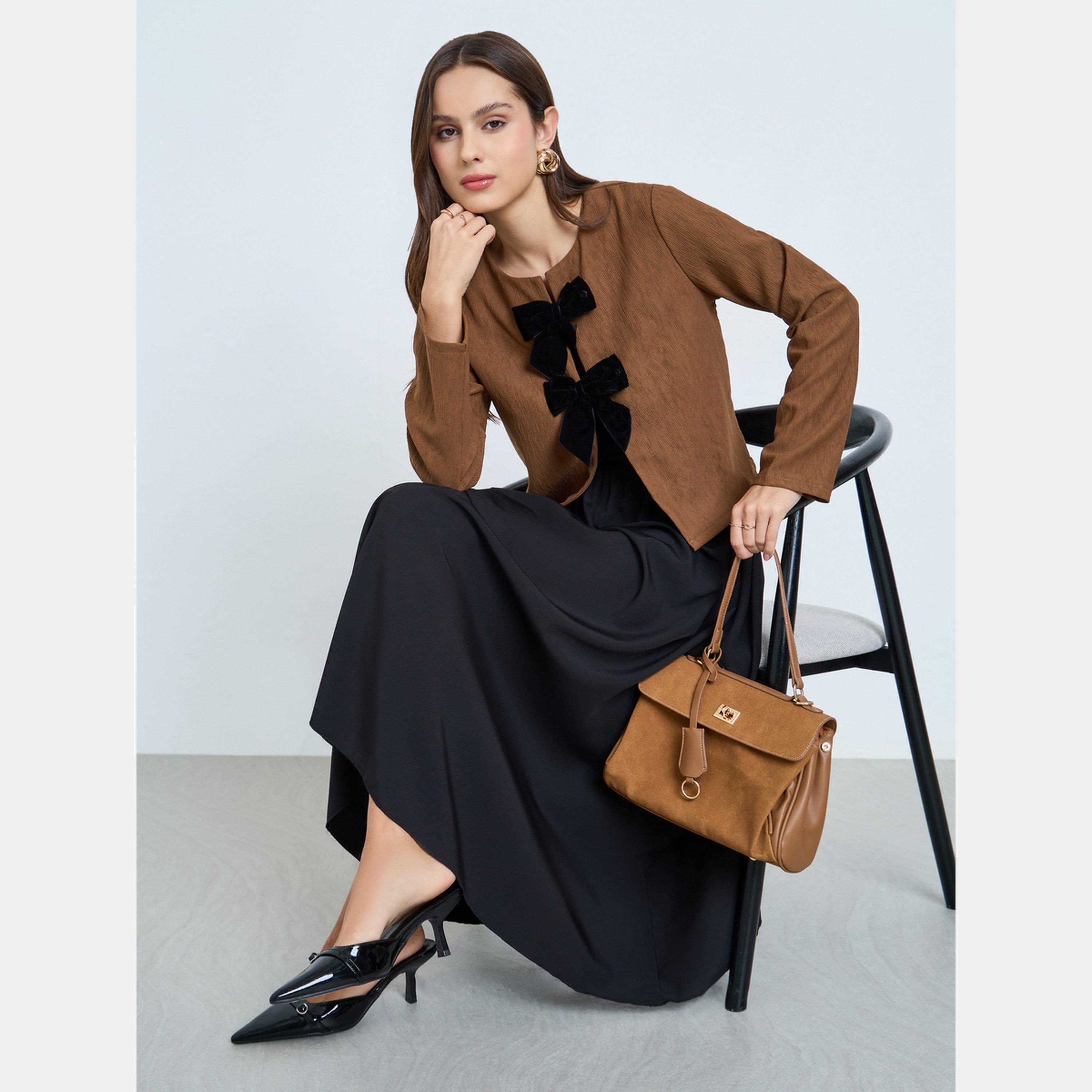 Take Two Bow Front Cardigan and Maxi Dress Co-ords-women-clothing-coordsets-image-6