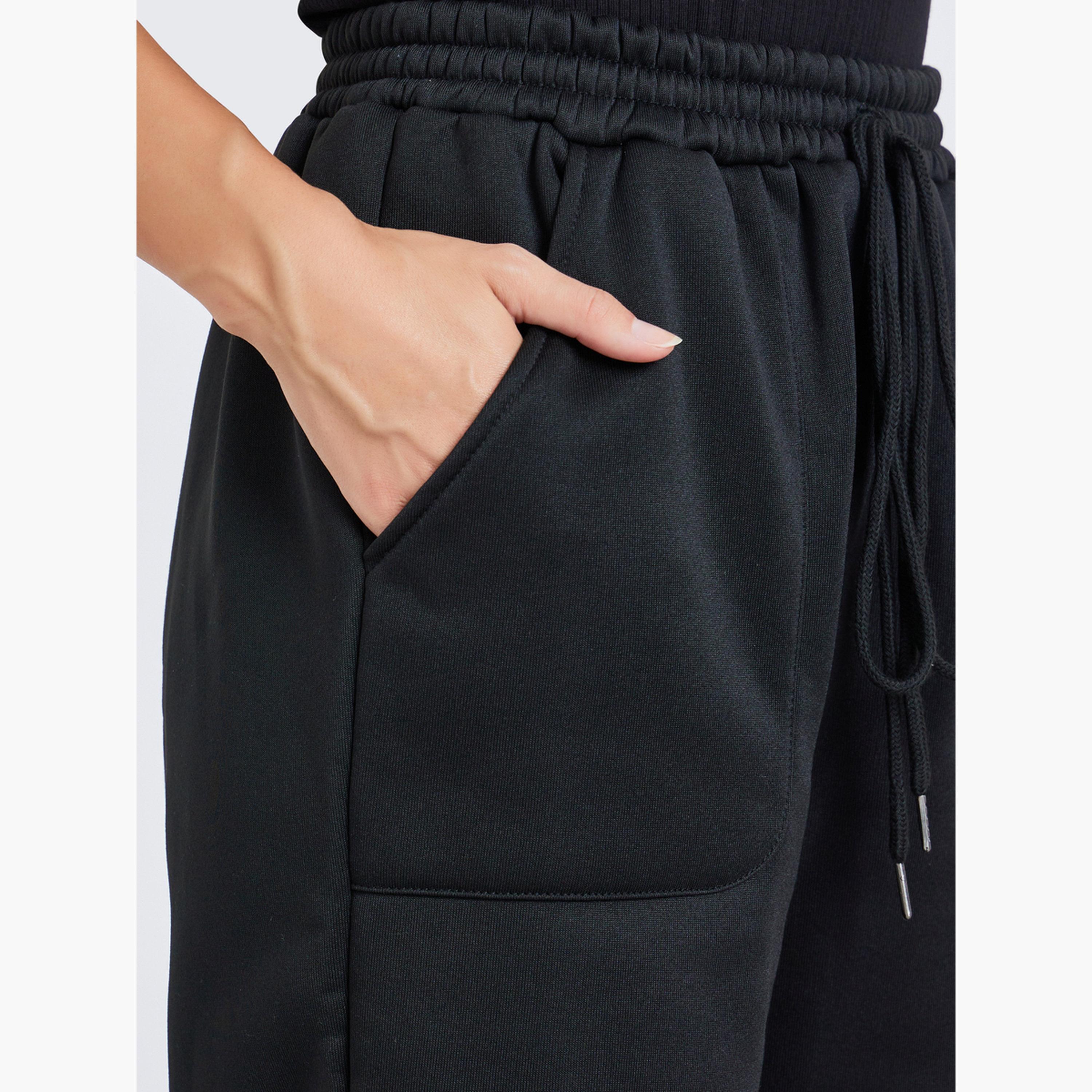 بنطال بأرجل مستقيمة وخصر مرن برباط-women-clothing-bottoms-joggers-image-3