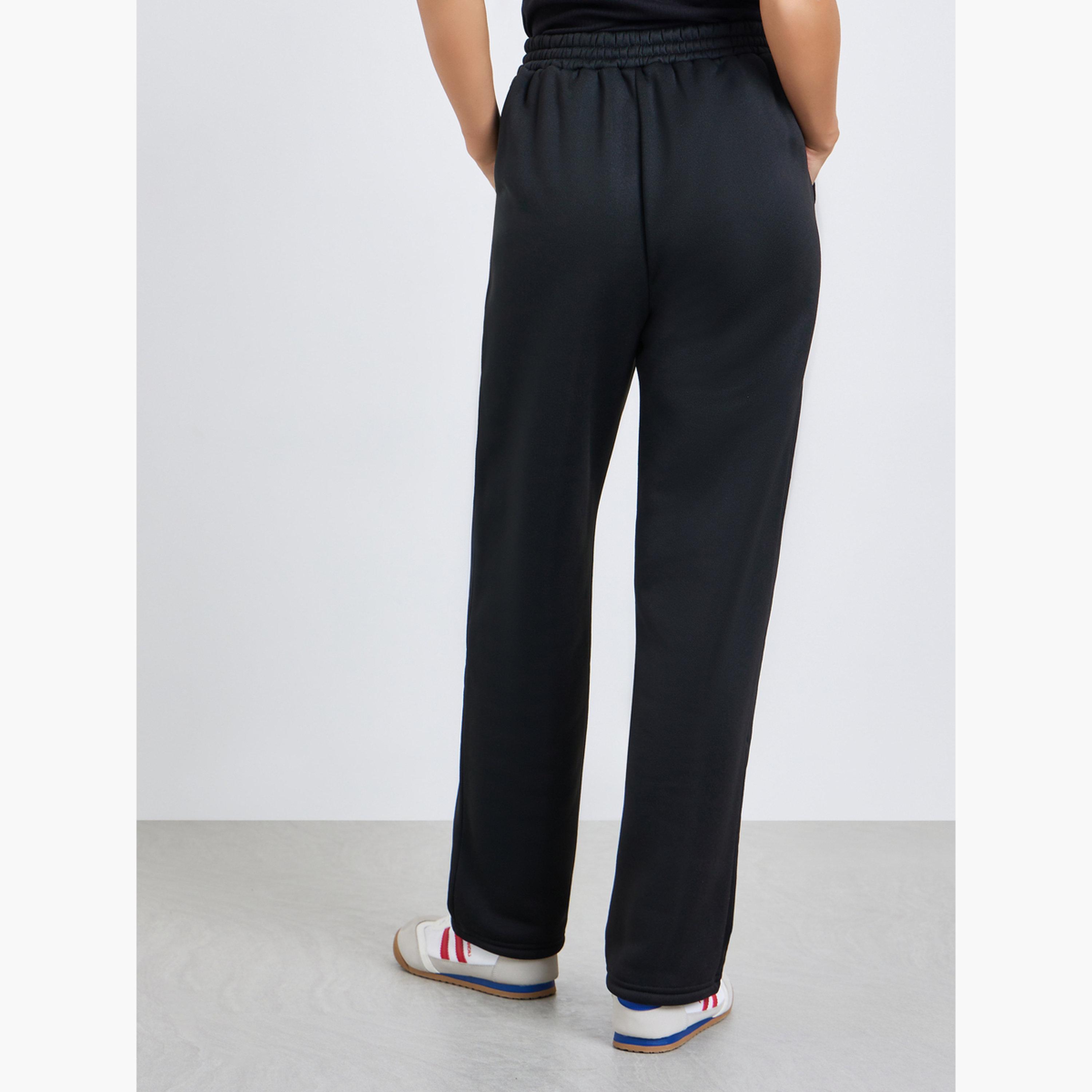 بنطال بأرجل مستقيمة وخصر مرن برباط-women-clothing-bottoms-joggers-image-4