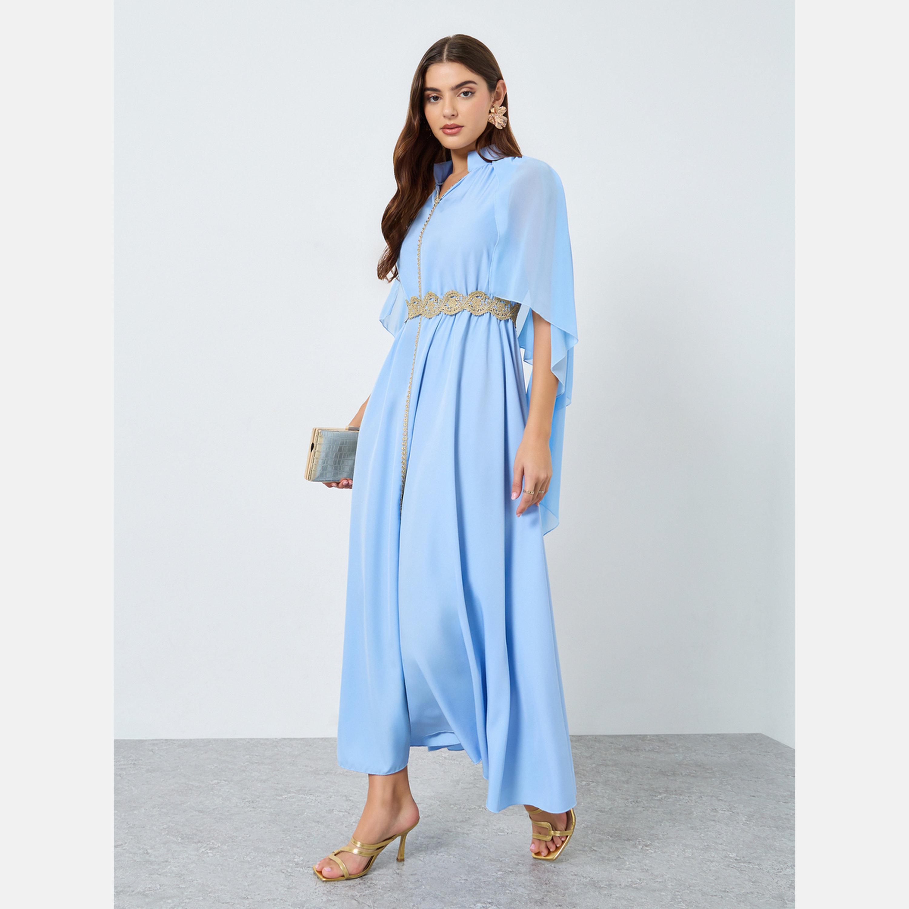 Take Two Lace Detail Asymmetric Cape Maxi Dress-women-clothing-dresses-image-1