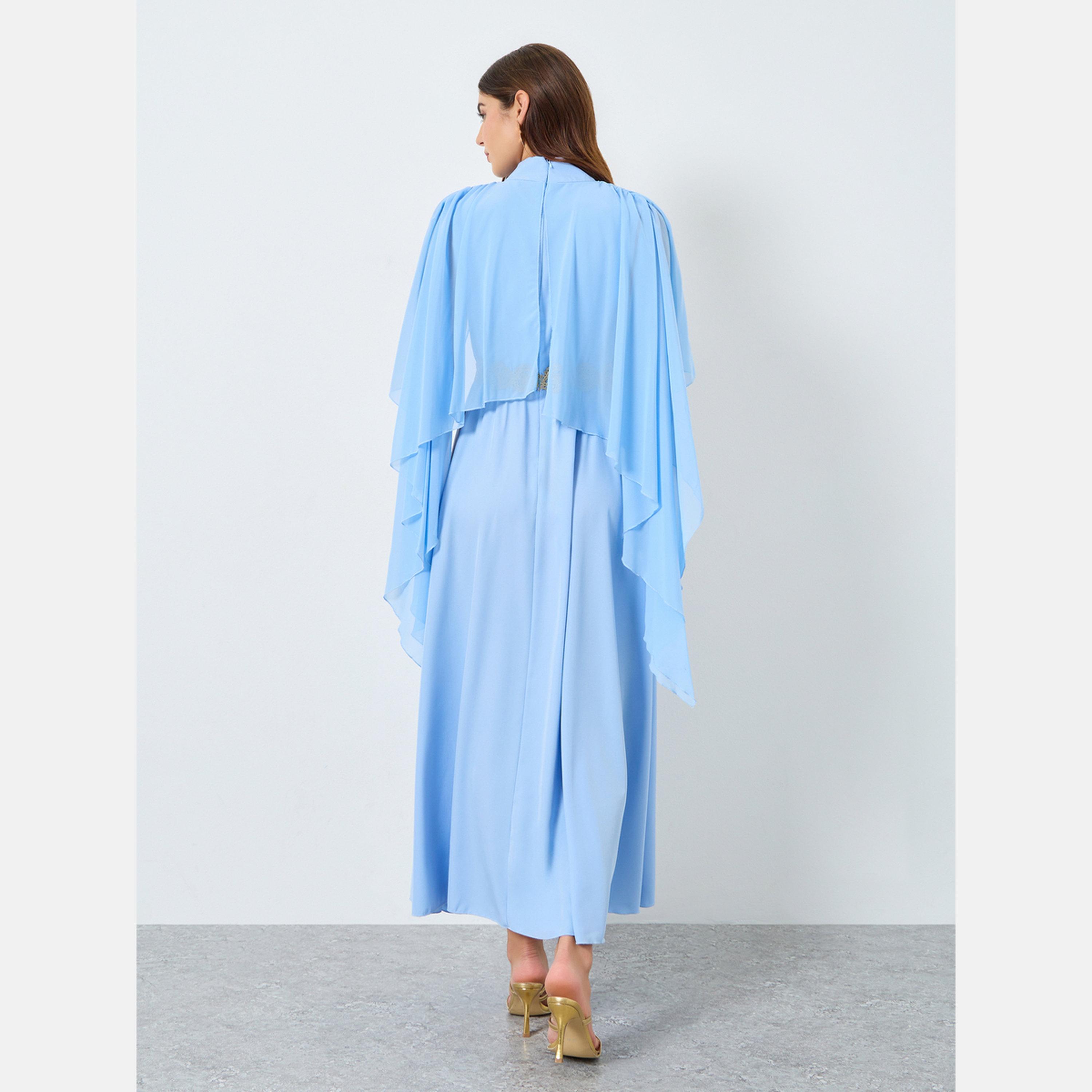 Take Two Lace Detail Asymmetric Cape Maxi Dress-women-clothing-dresses-image-5