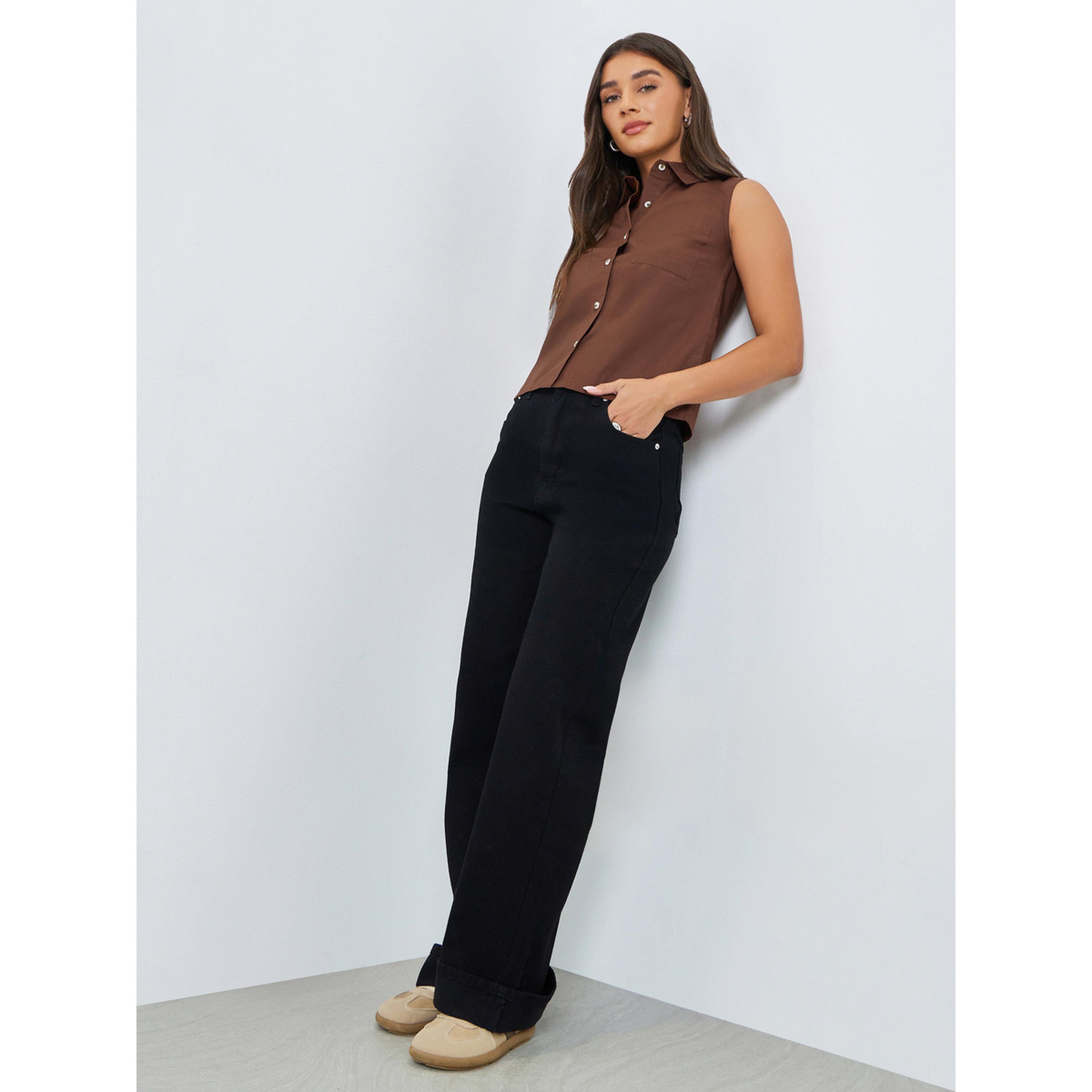 بلوزة قصيرة بلا أكمام مع أزرار غلق-women-clothing-shirtsandblouses-shirts-image-2
