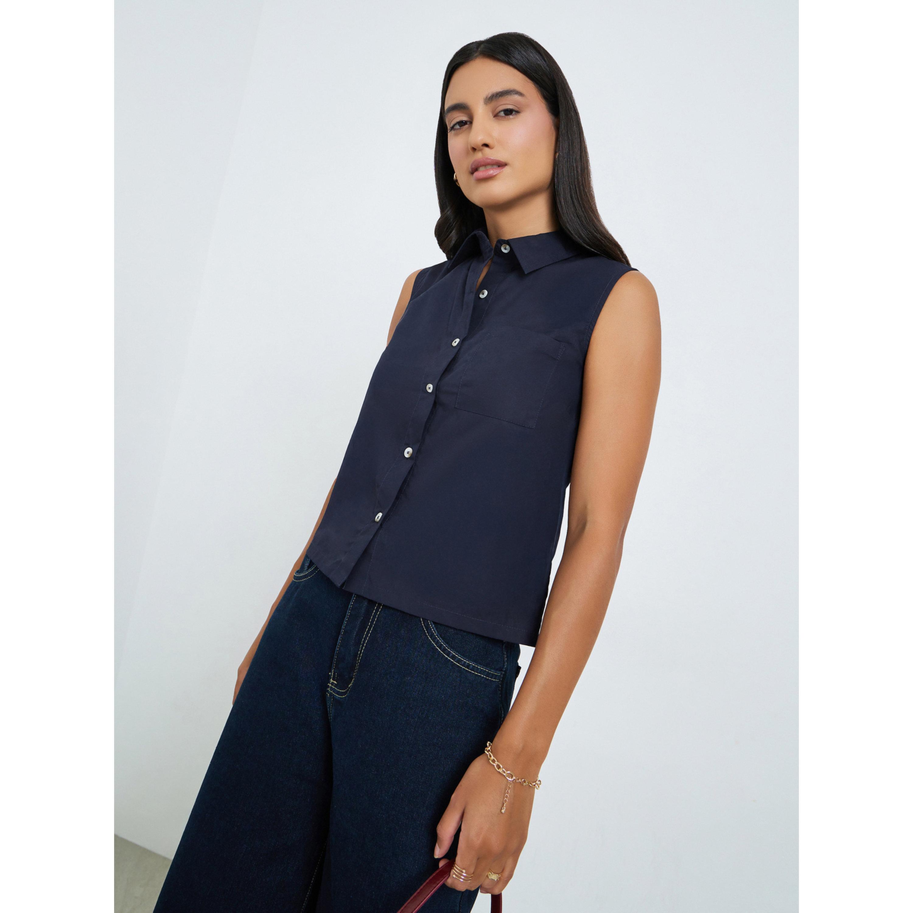 بلوزة قصيرة بدون أكمام-women-clothing-shirtsandblouses-shirts-image-1