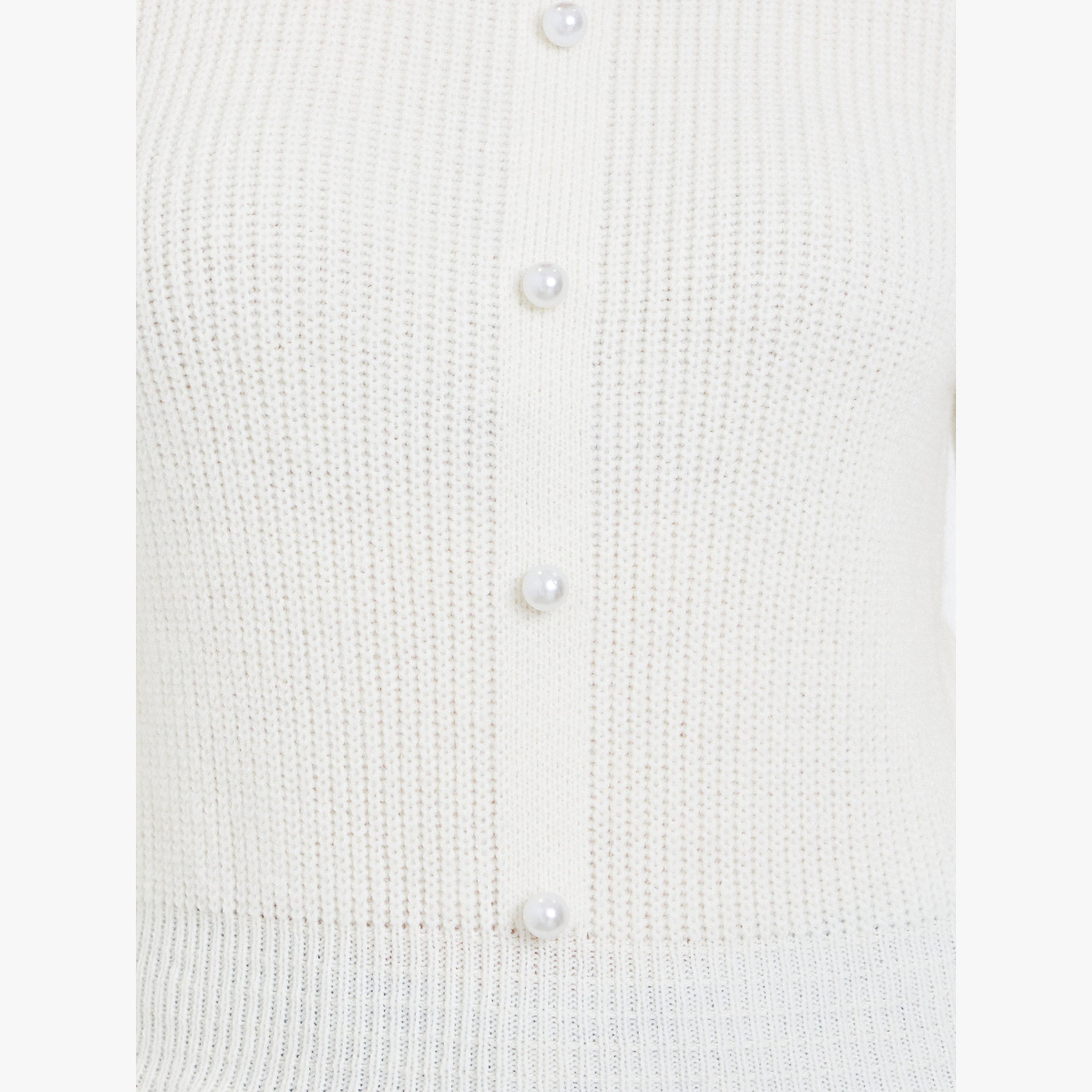 Take Two Solid Button Front Ruffled Hem Sweater-women-clothing-cardigansandjumpers-jumpers-image-3