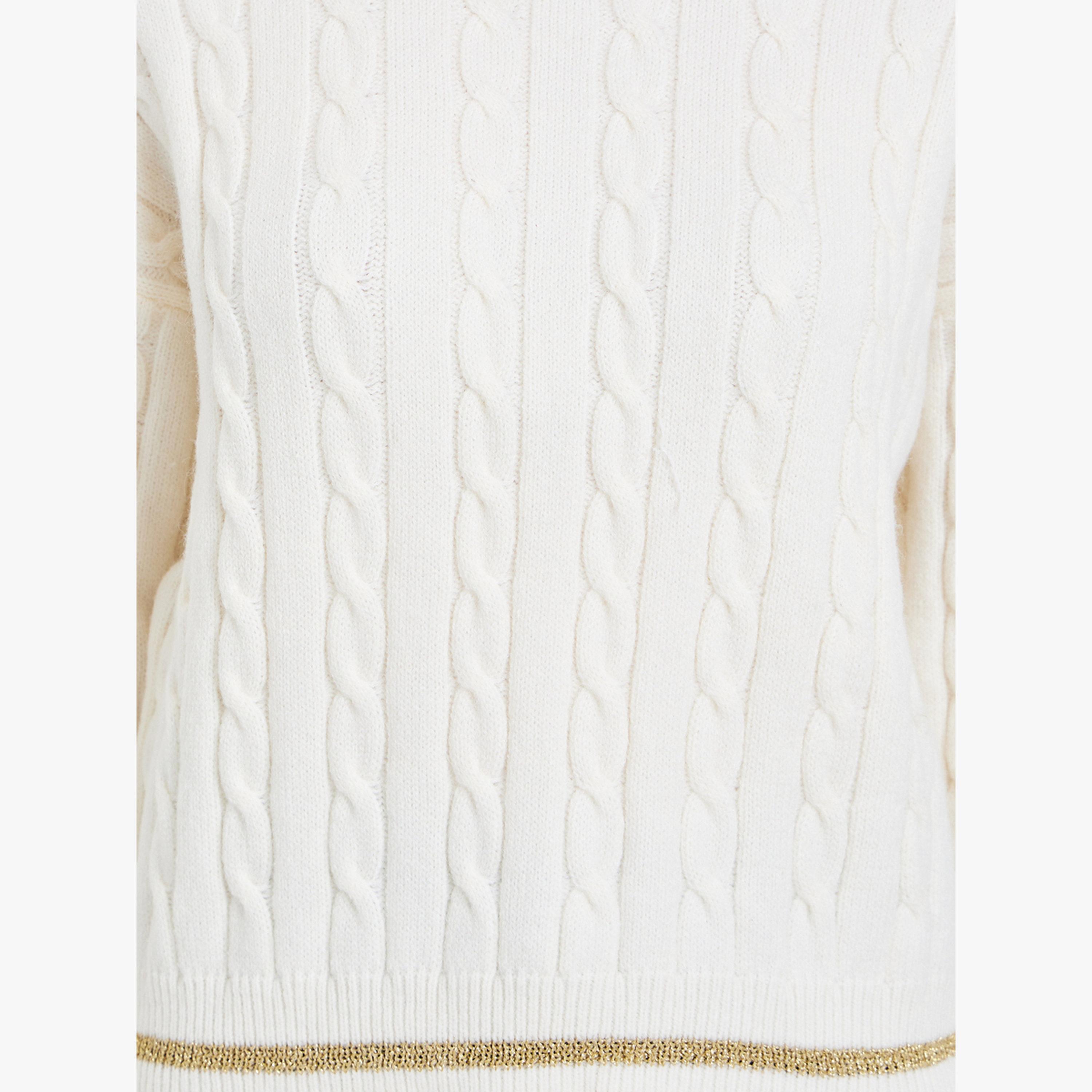 سويتر سادة محبوك بكابل بأكمام طويلة-women-clothing-cardigansandjumpers-jumpers-image-2