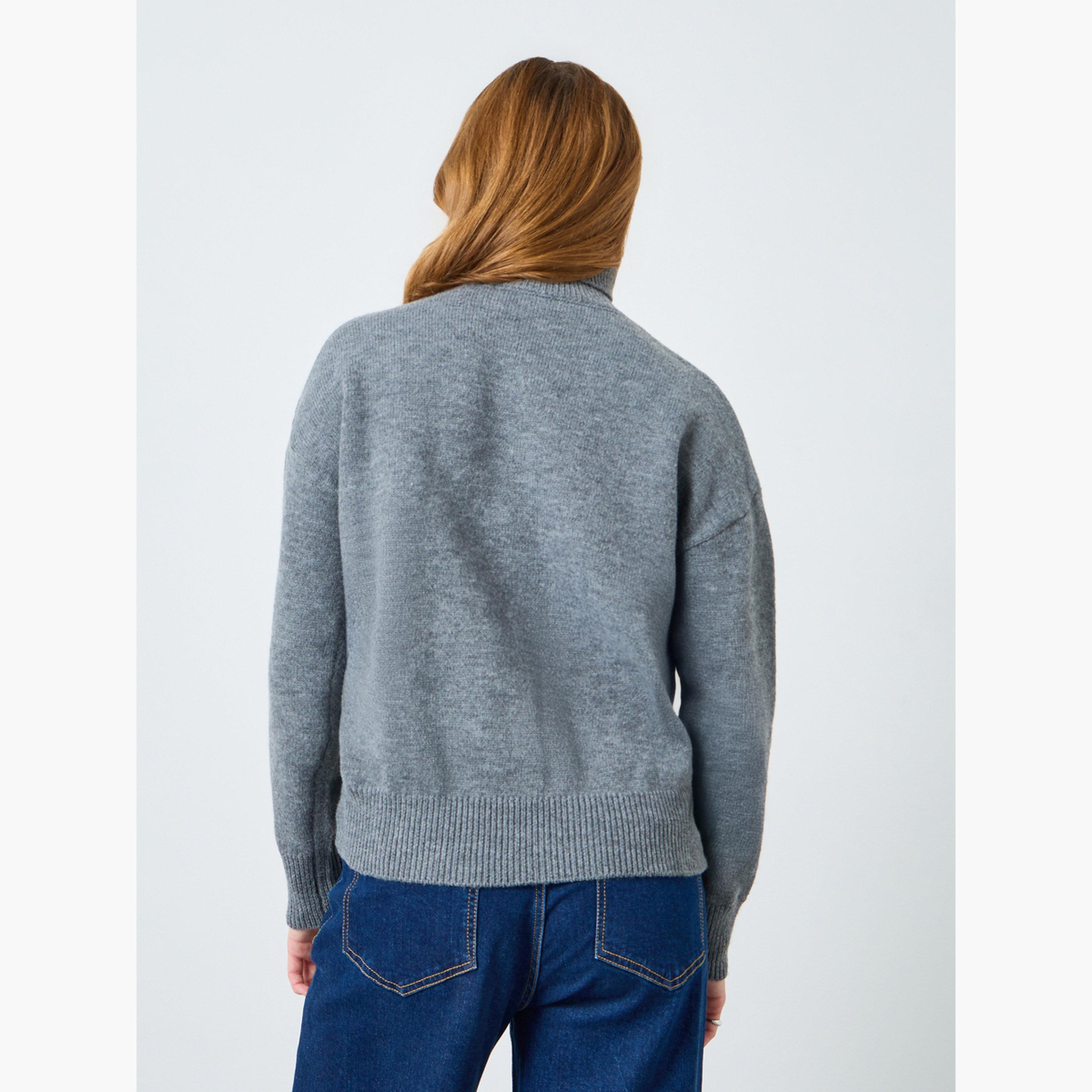 Take Two Women Solid Turtle Neck Long Sleeve Sweater-women-clothing-cardigansandjumpers-jumpers-image-4