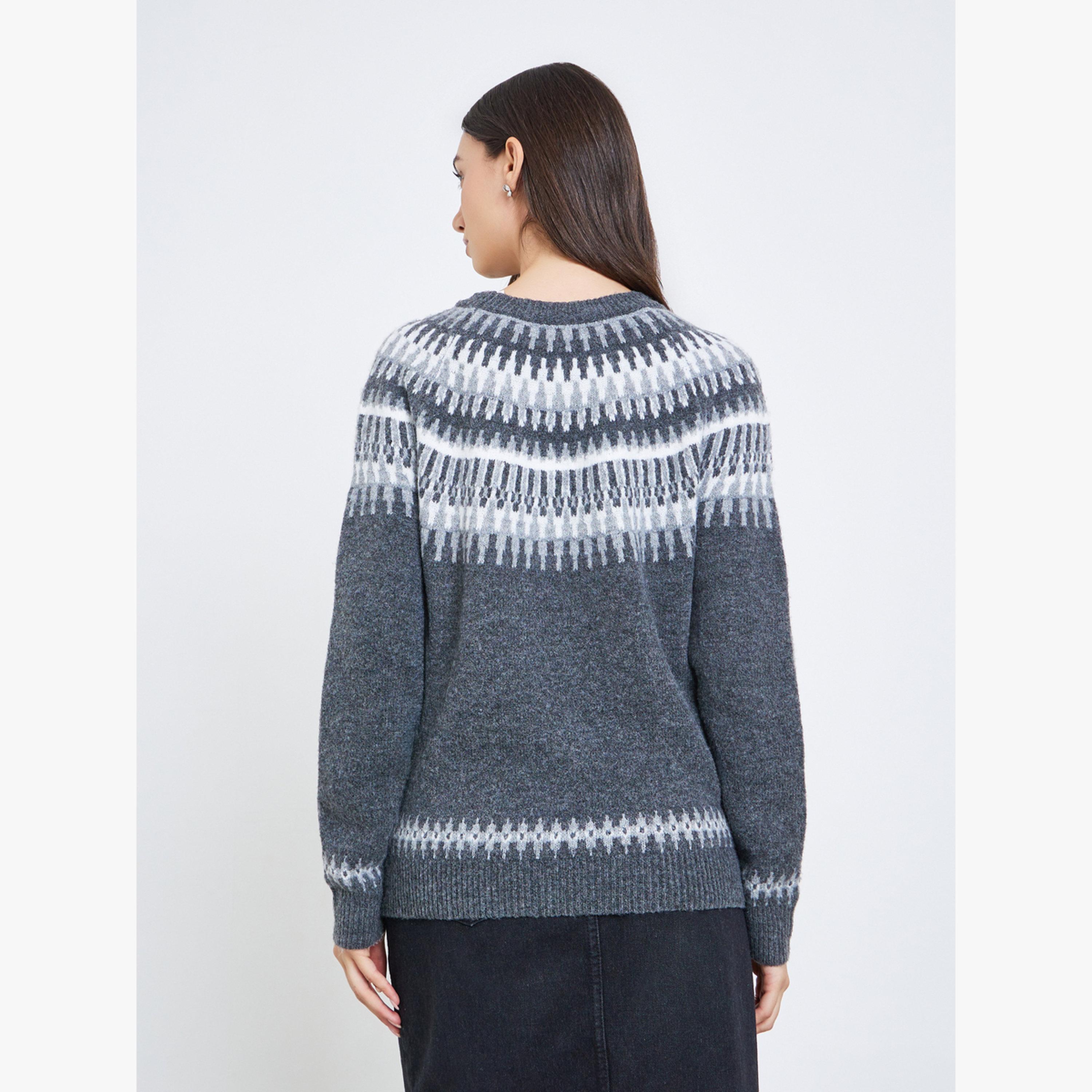 Take Two Graphic Printed Round Neck Sweater-women-clothing-cardigansandjumpers-jumpers-image-4