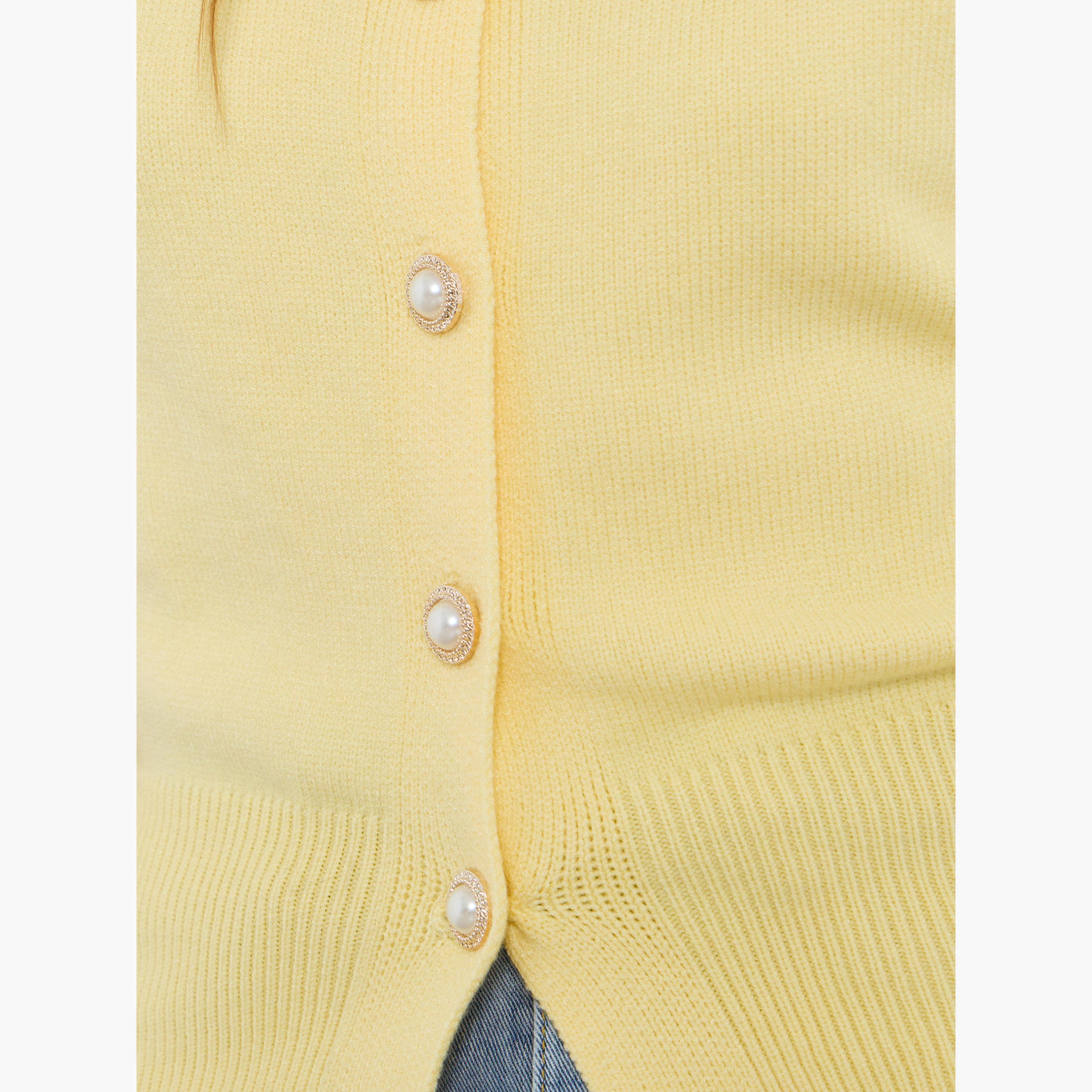 Take Two Women Pearl Button Puff Sleeve Knit Top-women-clothing-shirtsandblouses-blouses-image-3