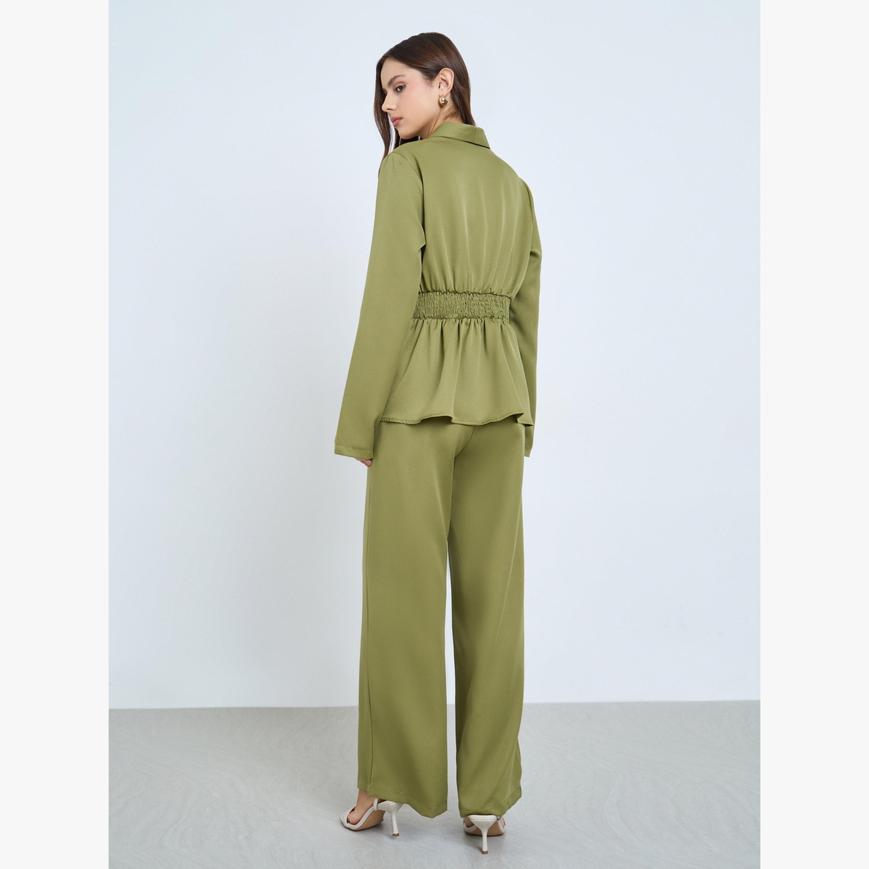 Take Two Olive Peplum Blazer and Trousers Co-ords-women-clothing-coordsets-image-5