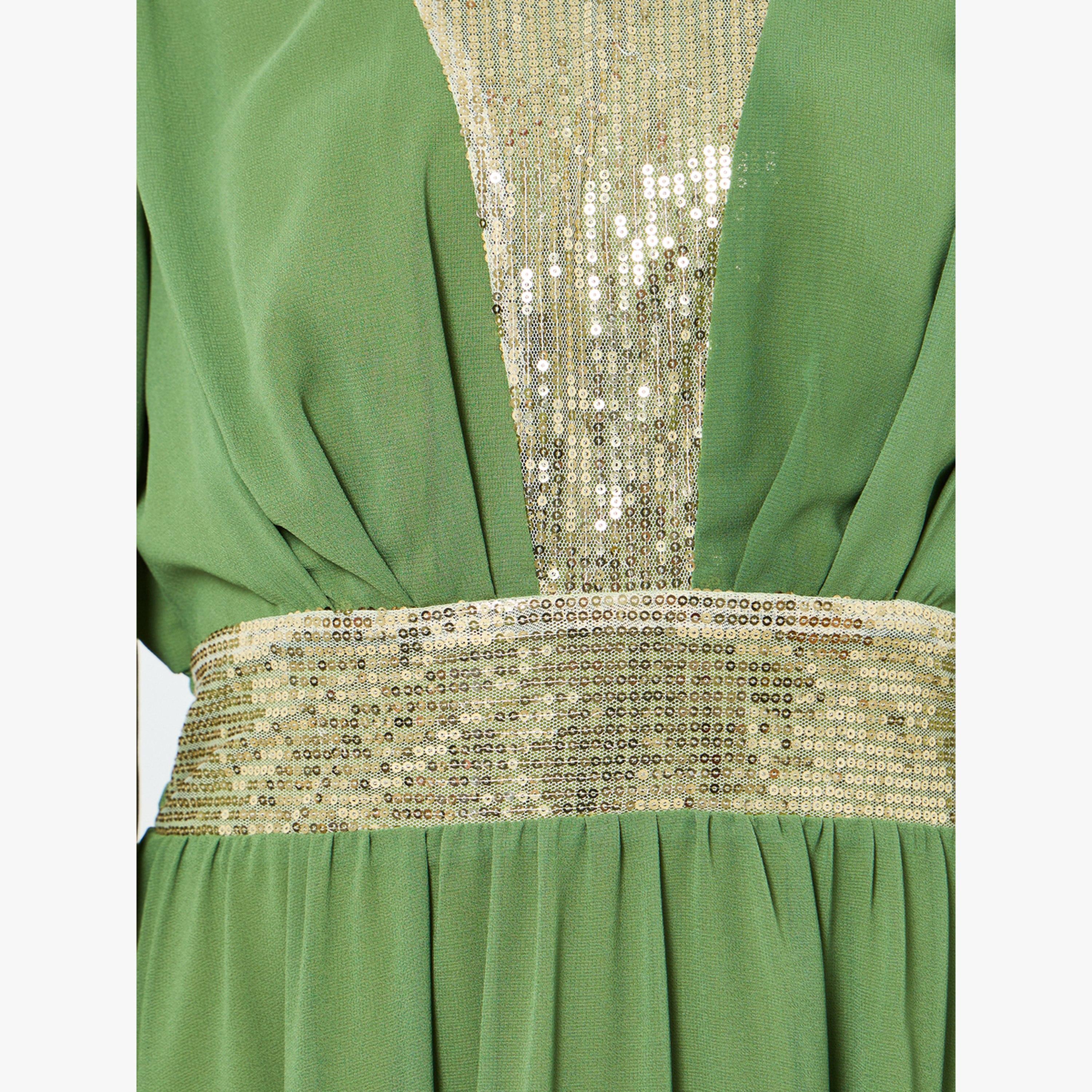 فستان طويل بكسرات منمق بالترتر-women-clothing-dresses-image-5