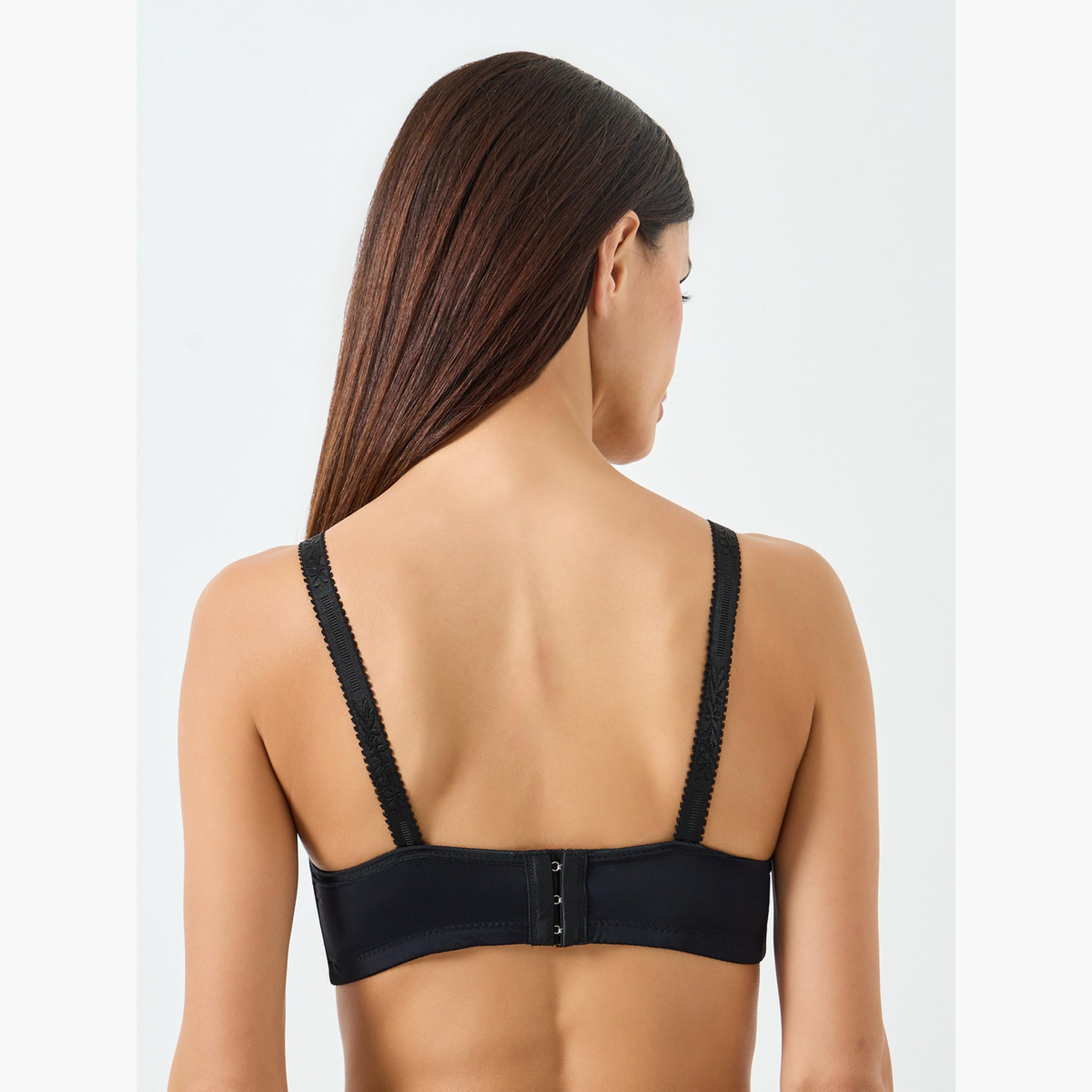 Take Two Solid Tassel Decoration Detail Padded Non Wired Bra-women-clothing-lingerie-bras-image-4