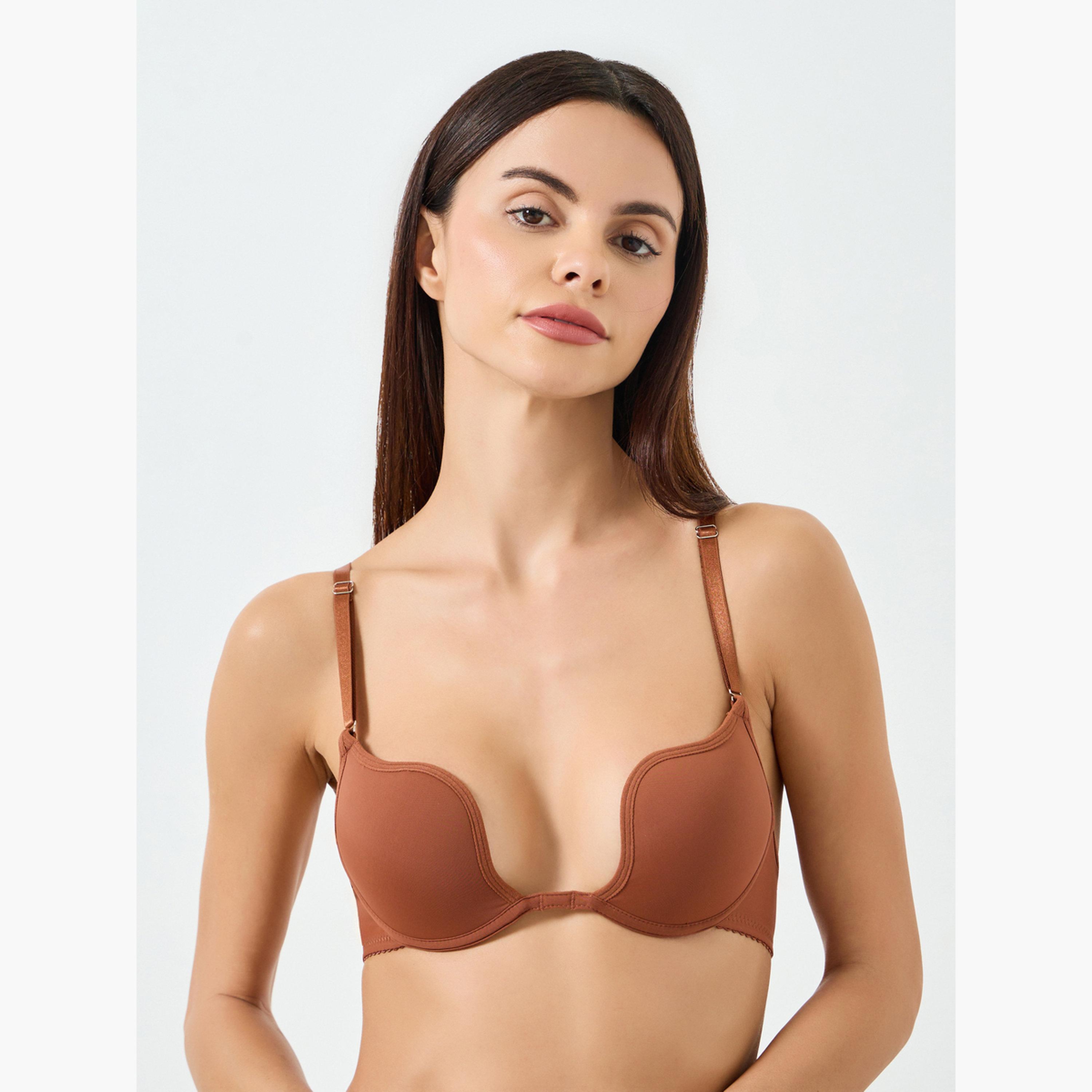 Take Two Solid Padded Wired Bra-women-clothing-lingerie-bras-image-1