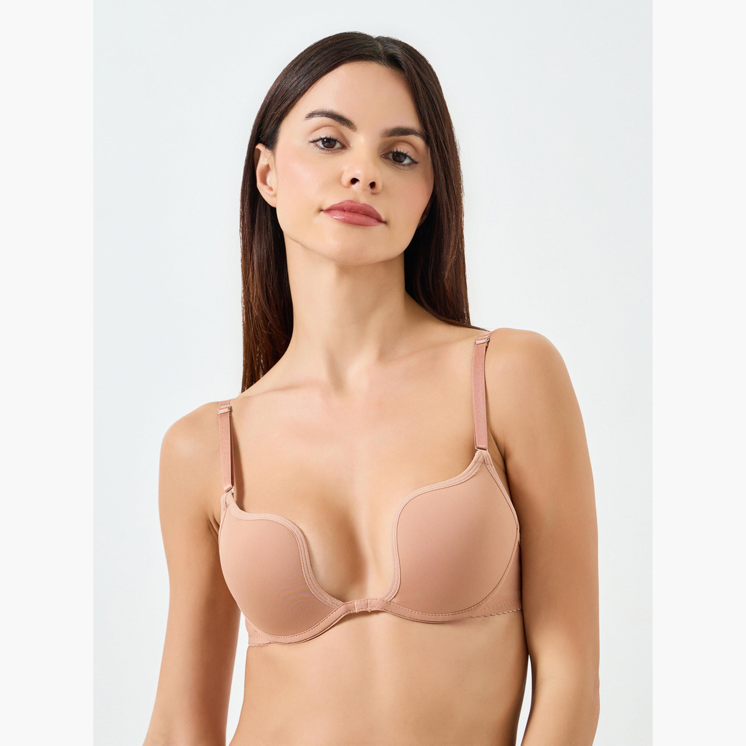 Take Two Solid Padded Wired Bra-women-clothing-lingerie-bras-image-1