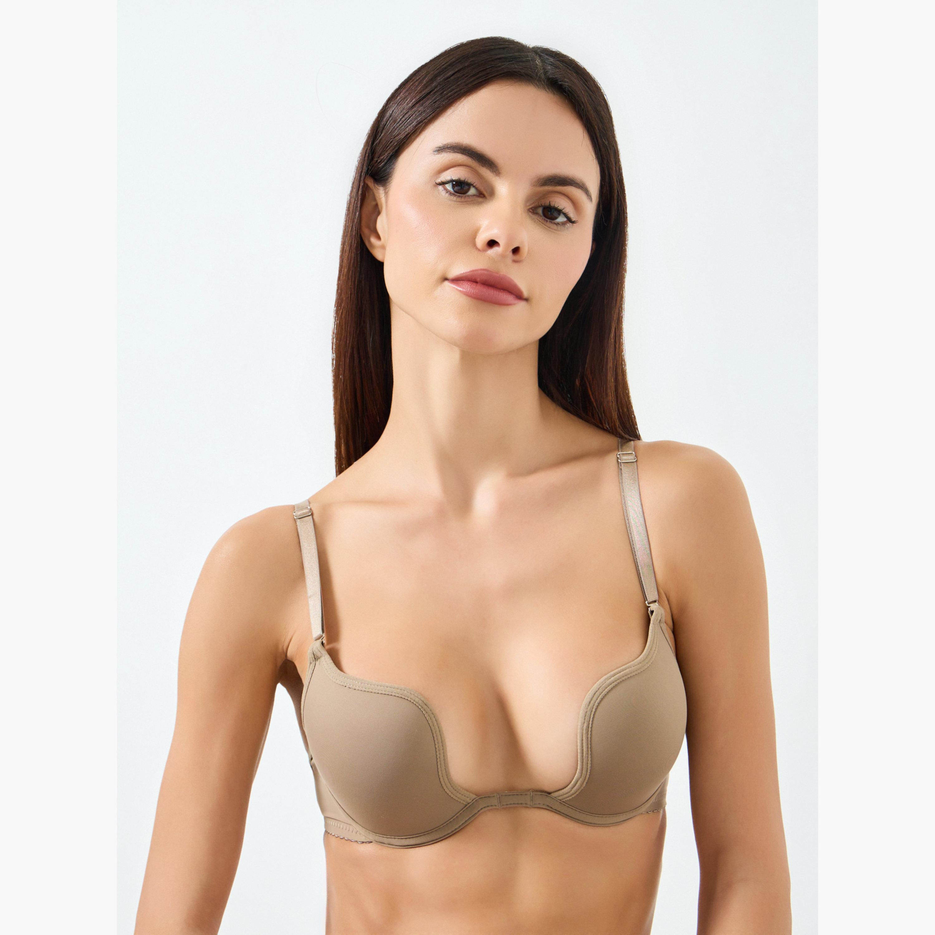 Take Two Solid Padded Wired Bra-women-clothing-lingerie-bras-image-1