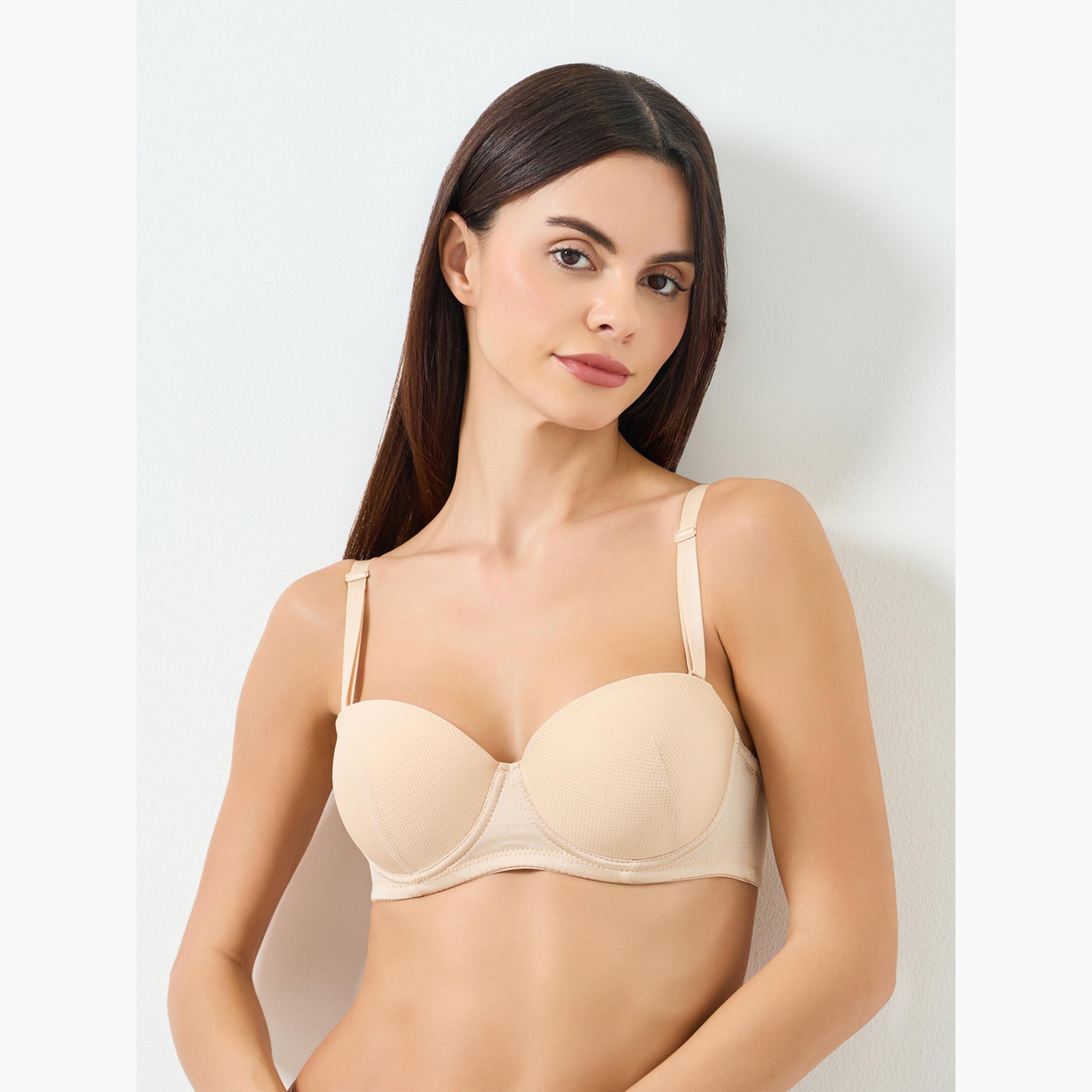 حمالة صدر سادة بحشوة وأسلاك-women-clothing-lingerie-bras-image-1