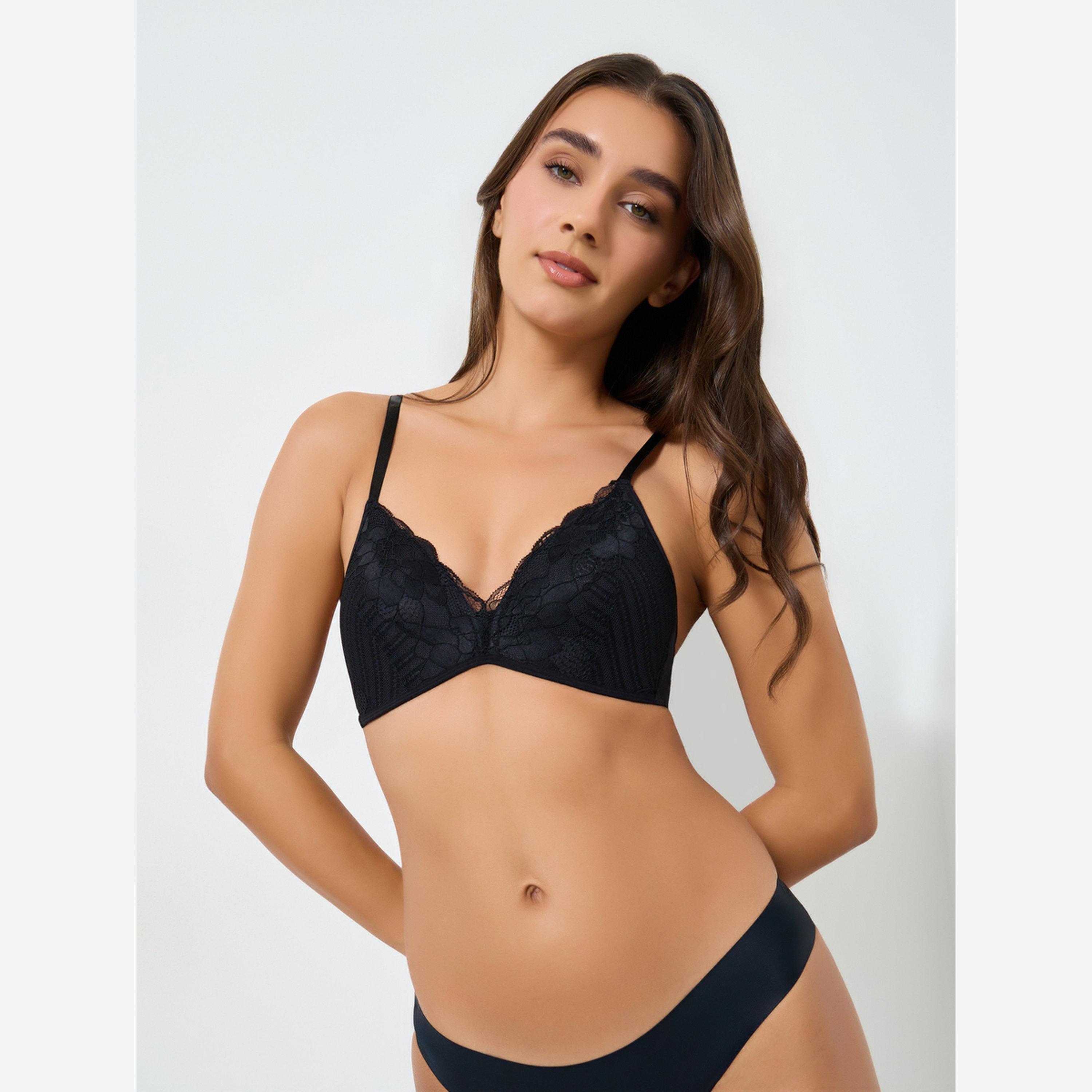 Take Two Solid All Lace Padded Non Wired Bra-women-clothing-lingerie-bras-image-1