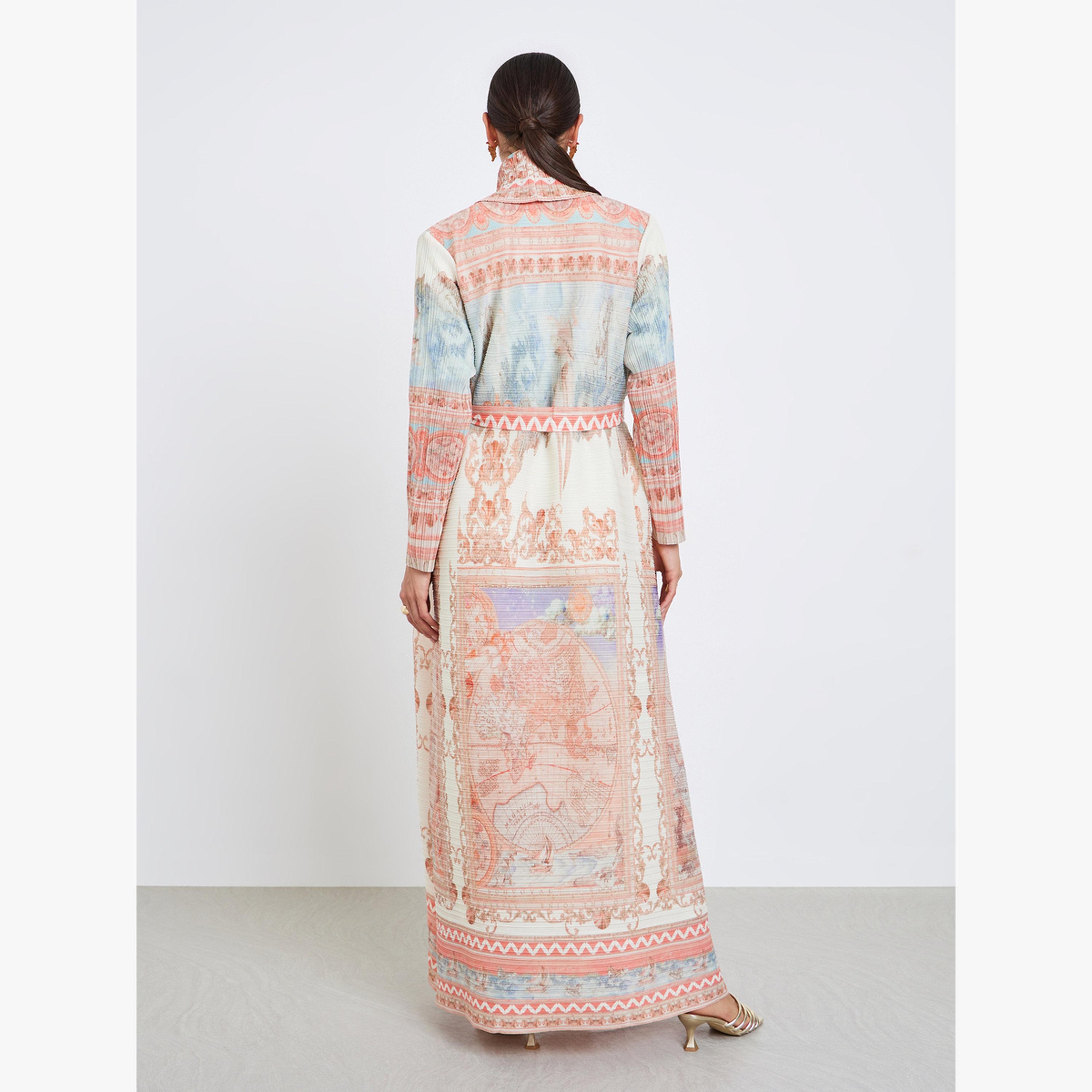 عباية محبوكة بكسرات بطبعة كاملة وأكمام طويلة-women-arabicclothing-abayas-image-5