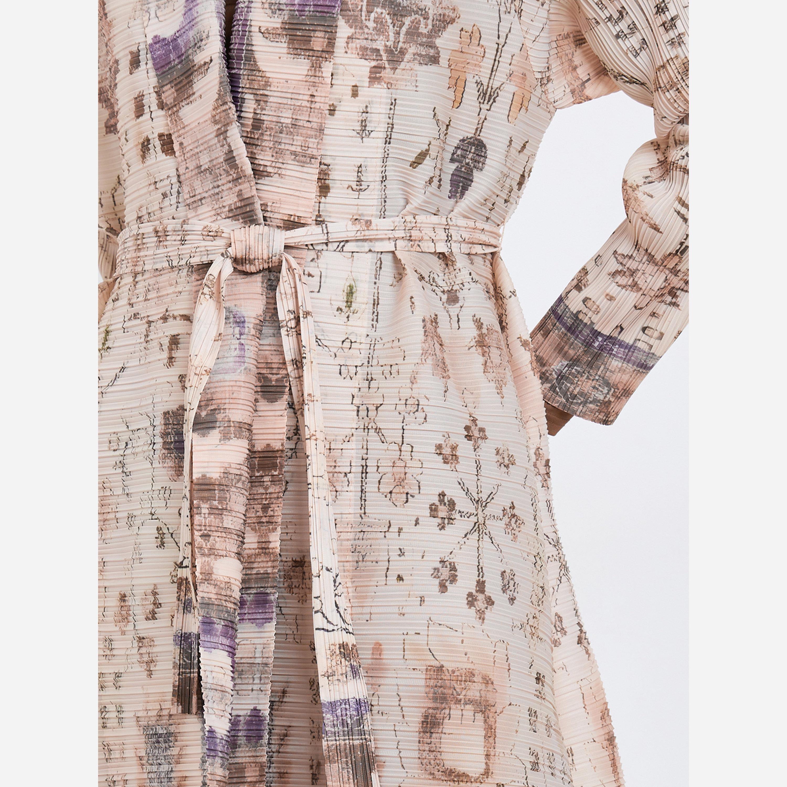تيك تو - عباية أكمام طويلة طبعة بالكامل ومزخرفة ومكشكشة-women-arabicclothing-abayas-image-5