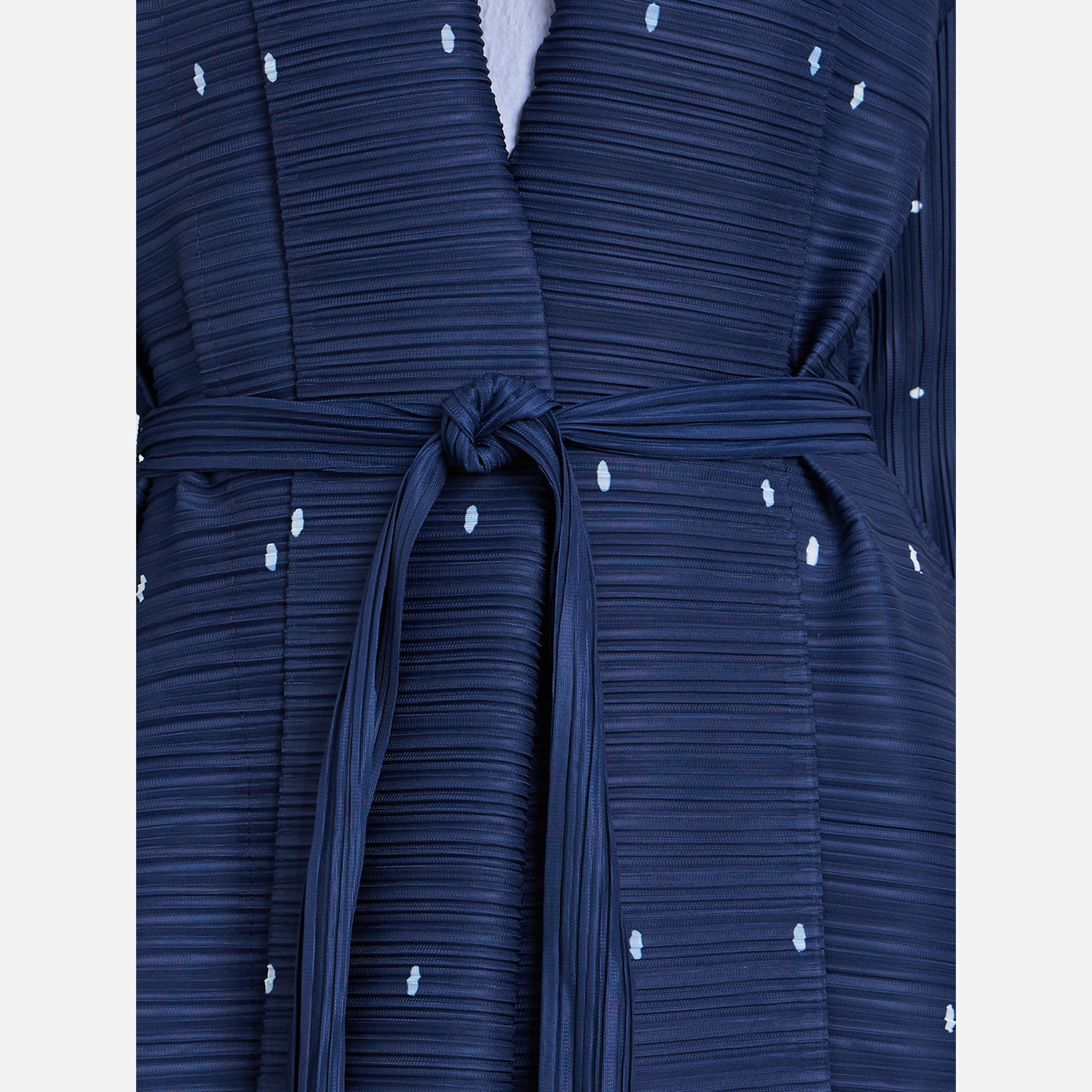 Take Two Floral Printed Textured Pleated Long Sleeve Abaya-women-arabicclothing-abayas-image-6