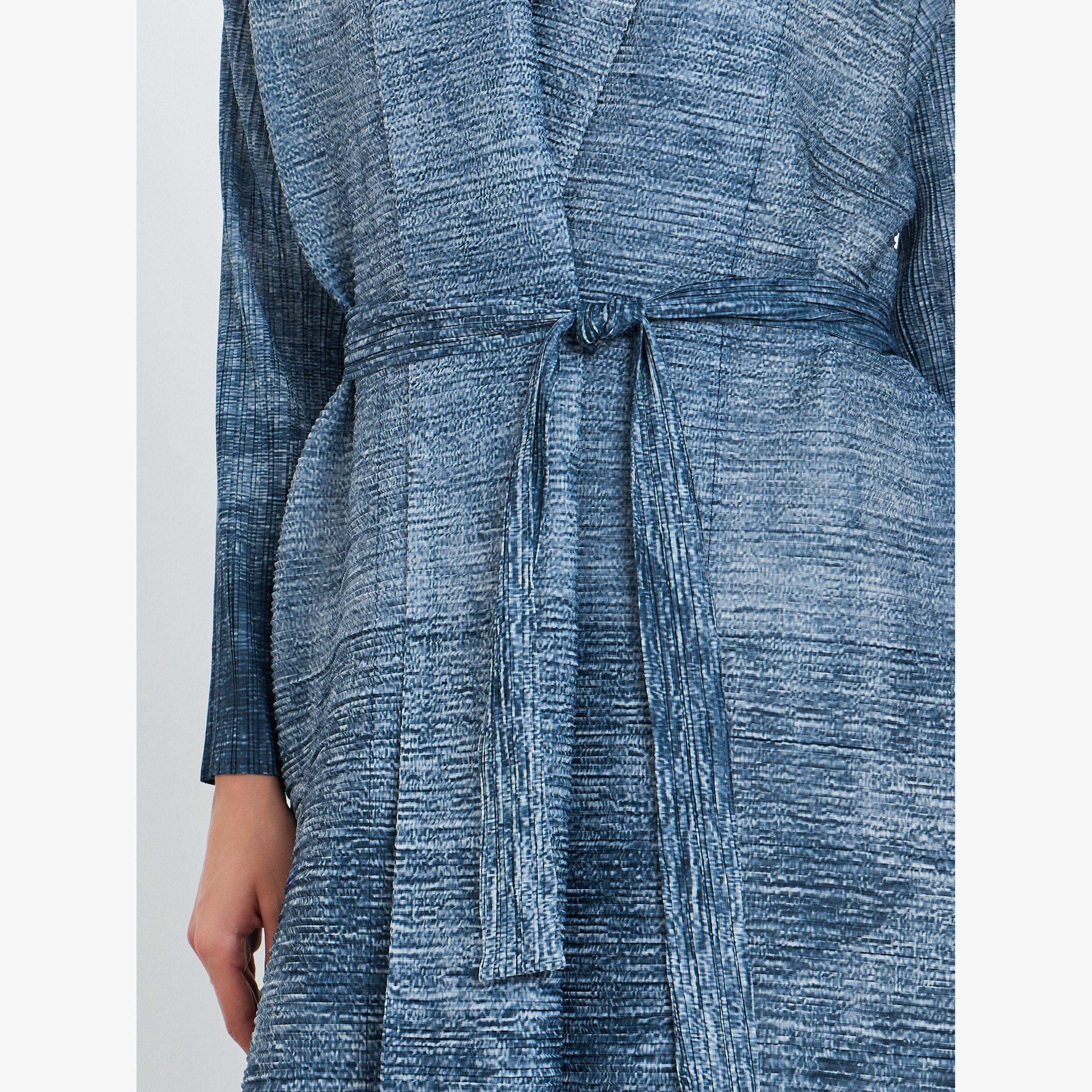 Take Two Ombre Textured Pleated Long Sleeve Abaya-women-arabicclothing-abayas-image-4