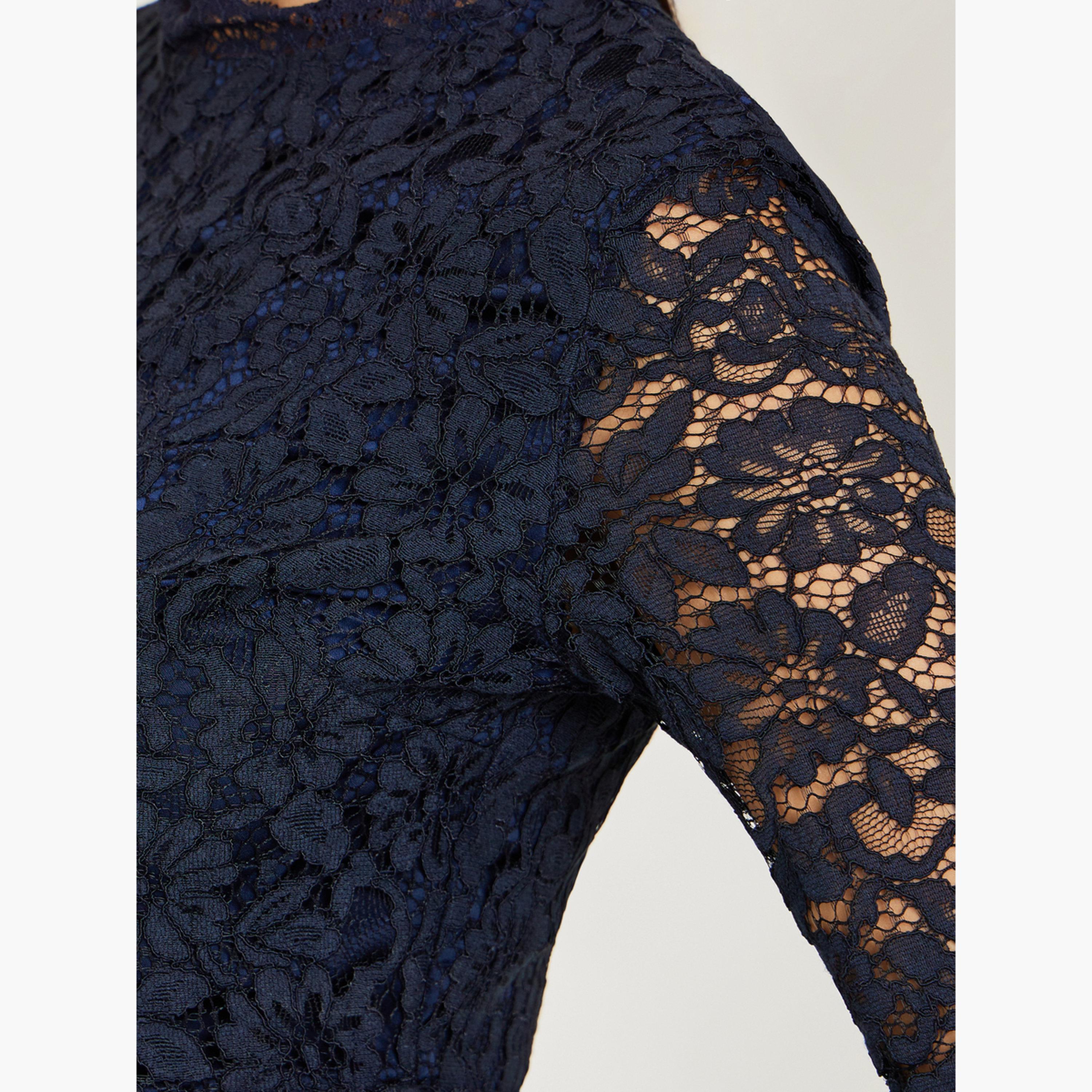 Styli Women Lace Top and Satin Maxi Skirt Co-ords-women-clothing-coordsets-image-3