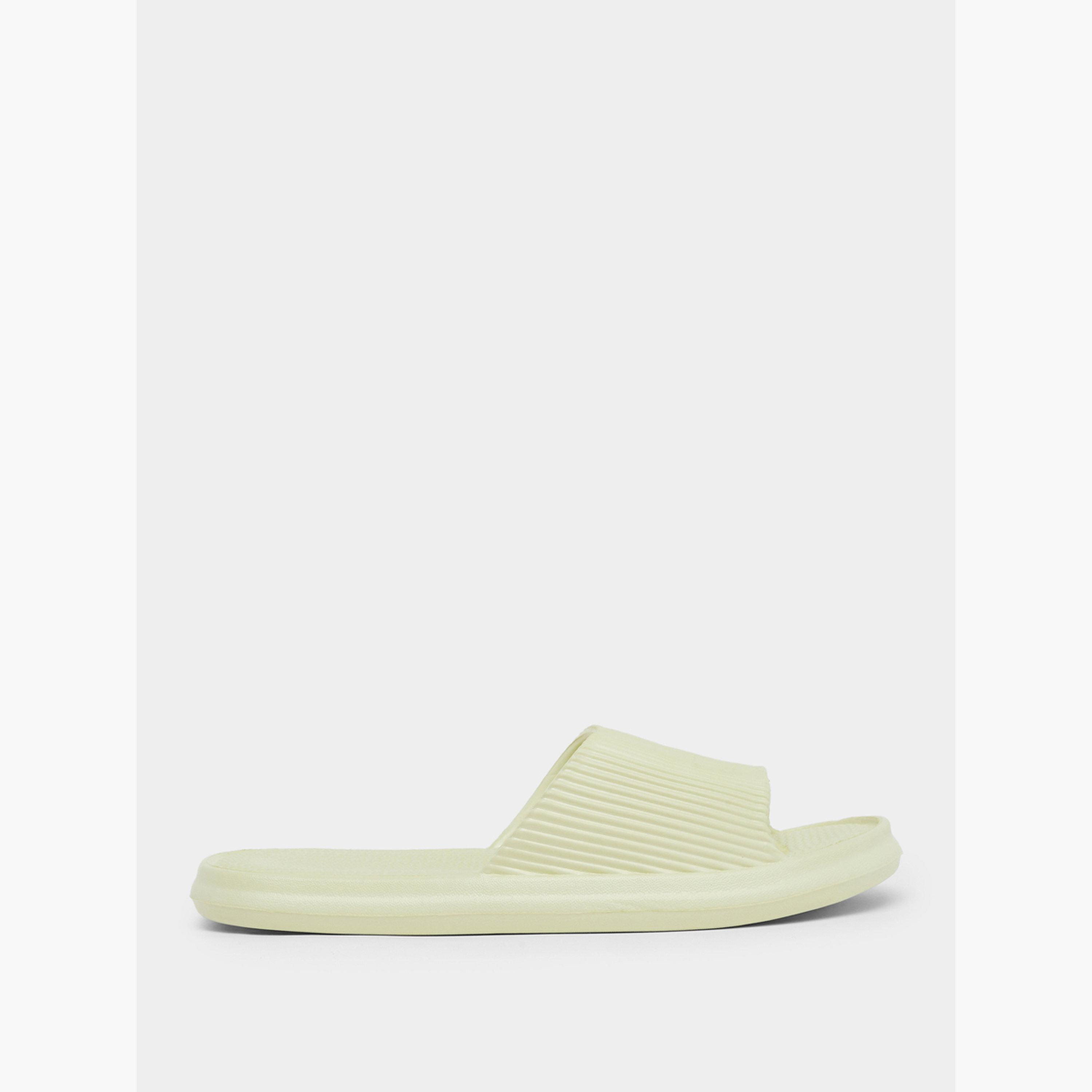 Take Two Solid Texture Anti-Slip Bathroom Slippers-women-shoes-flipflopsandslides-image-2