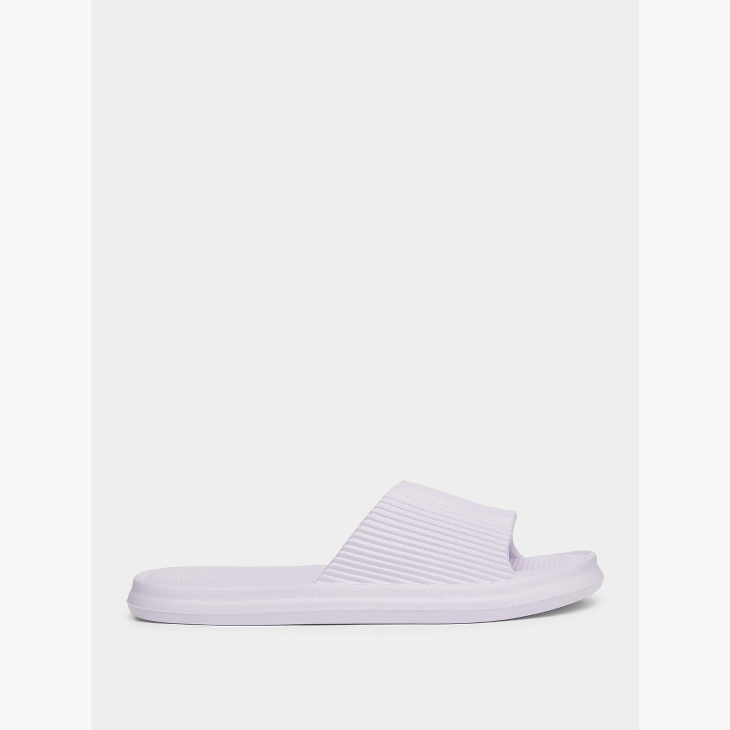 Take Two Solid Texture Anti-Slip Bathroom Slippers-women-shoes-flipflopsandslides-image-2