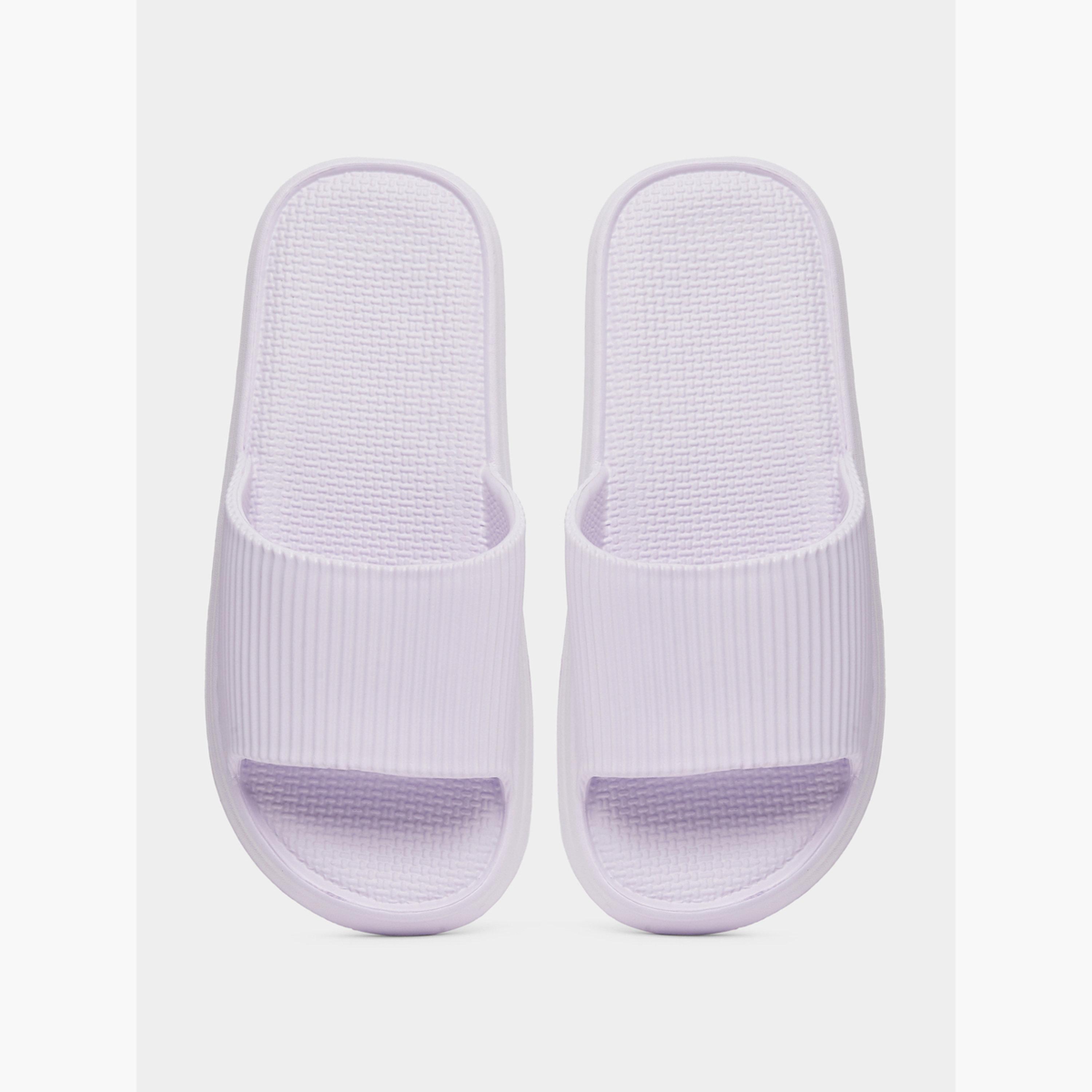 Take Two Solid Texture Anti-Slip Bathroom Slippers-women-shoes-flipflopsandslides-image-5