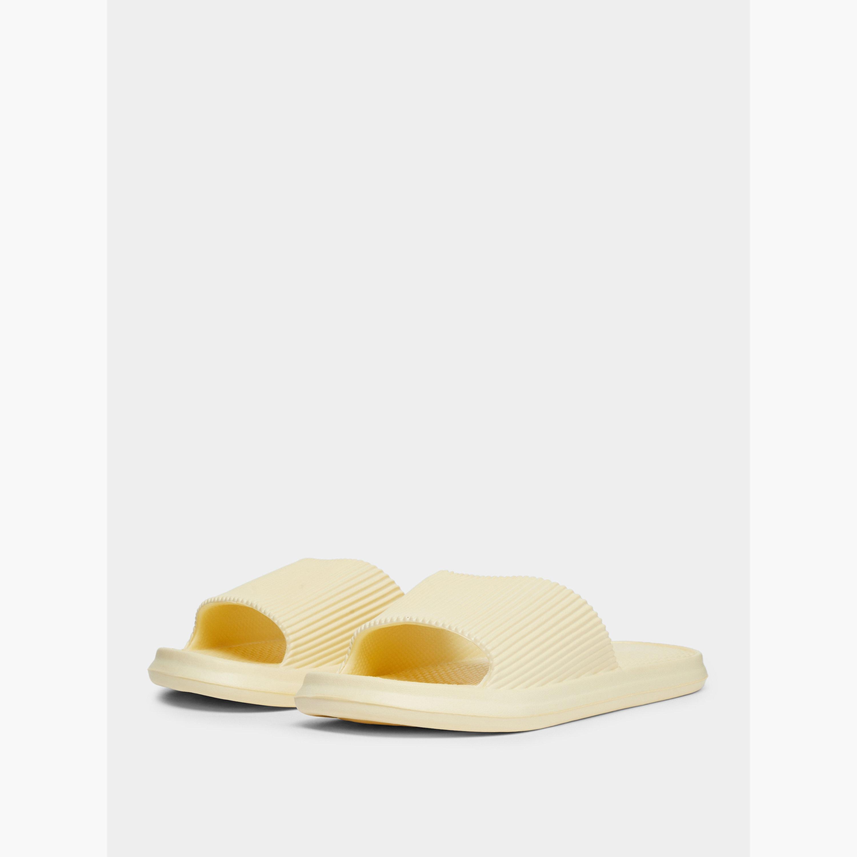 Take Two Solid Texture Anti-Slip Bathroom Slippers-women-shoes-flipflopsandslides-image-1