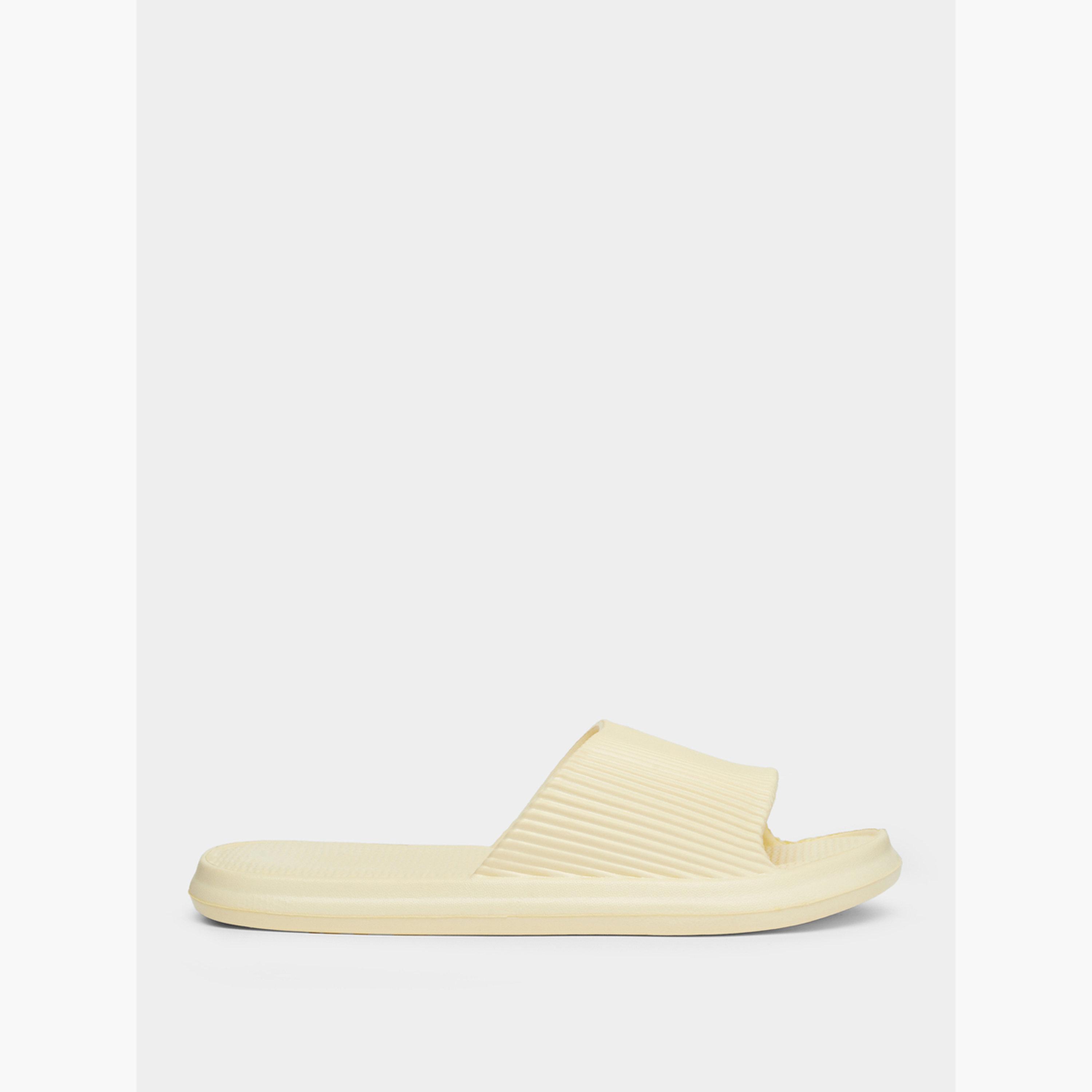 Take Two Solid Texture Anti-Slip Bathroom Slippers-women-shoes-flipflopsandslides-image-2