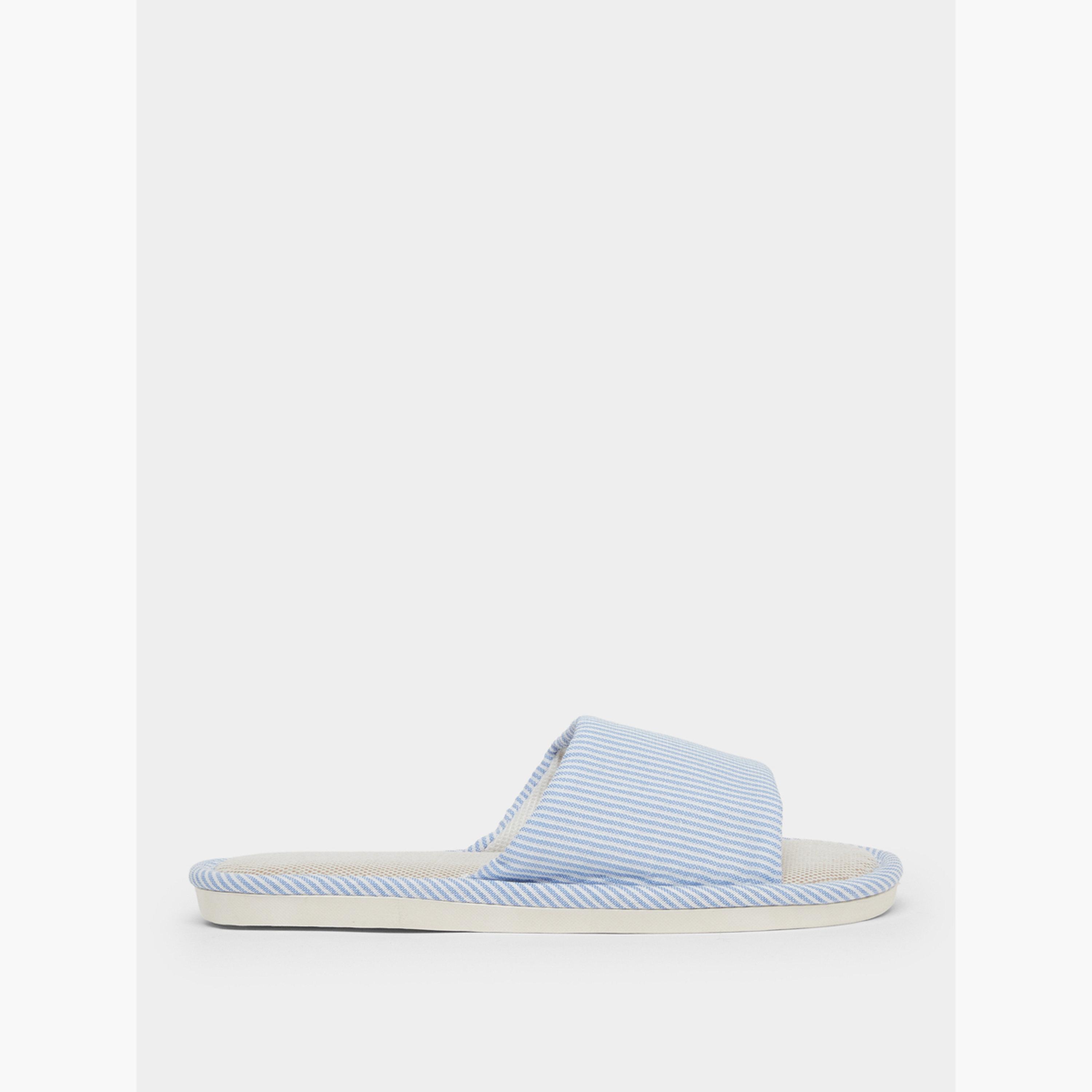 Take Two Striped Bathroom Slippers-women-shoes-bedroomslippers-image-2