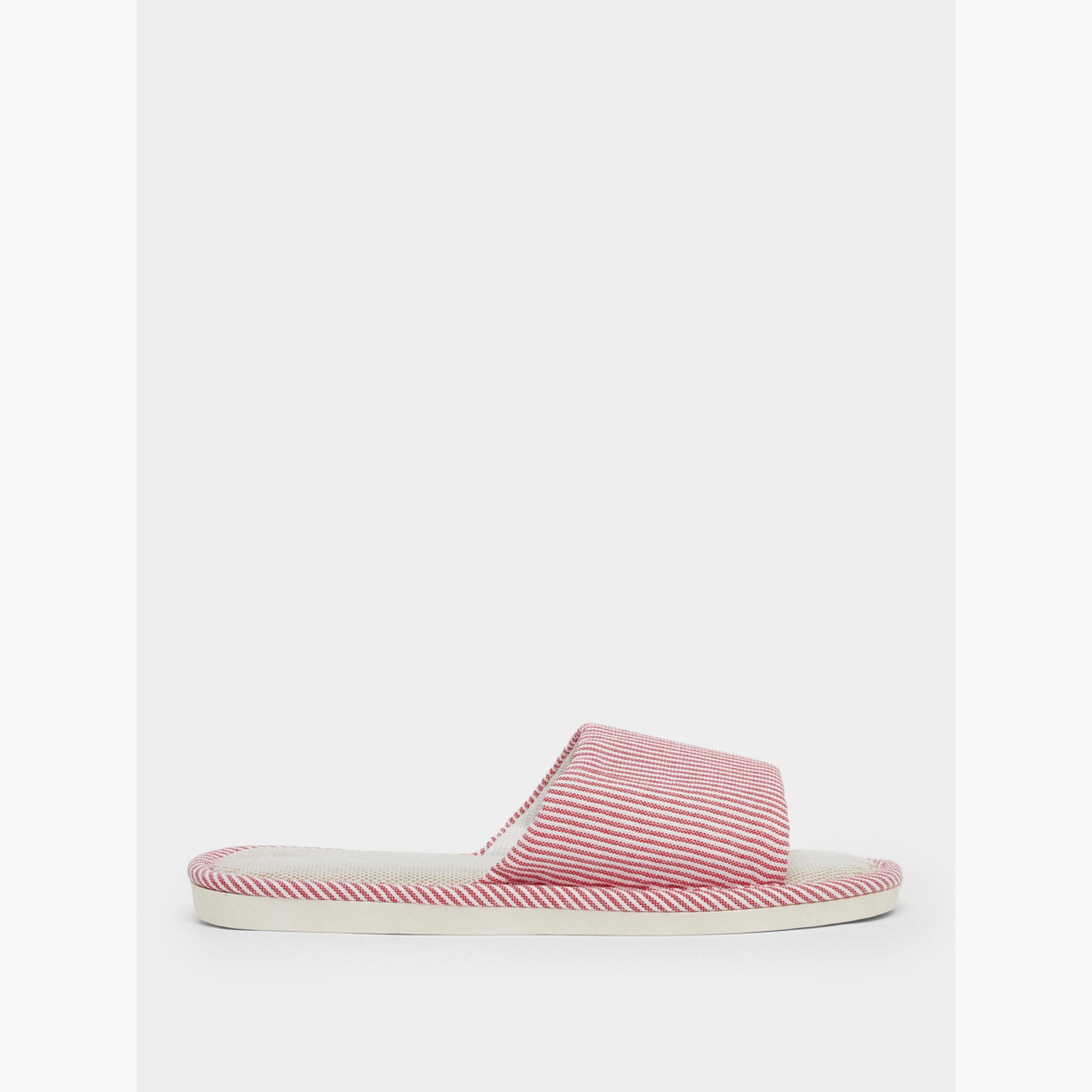 Take Two Striped Bathroom Slippers-women-shoes-bedroomslippers-image-2