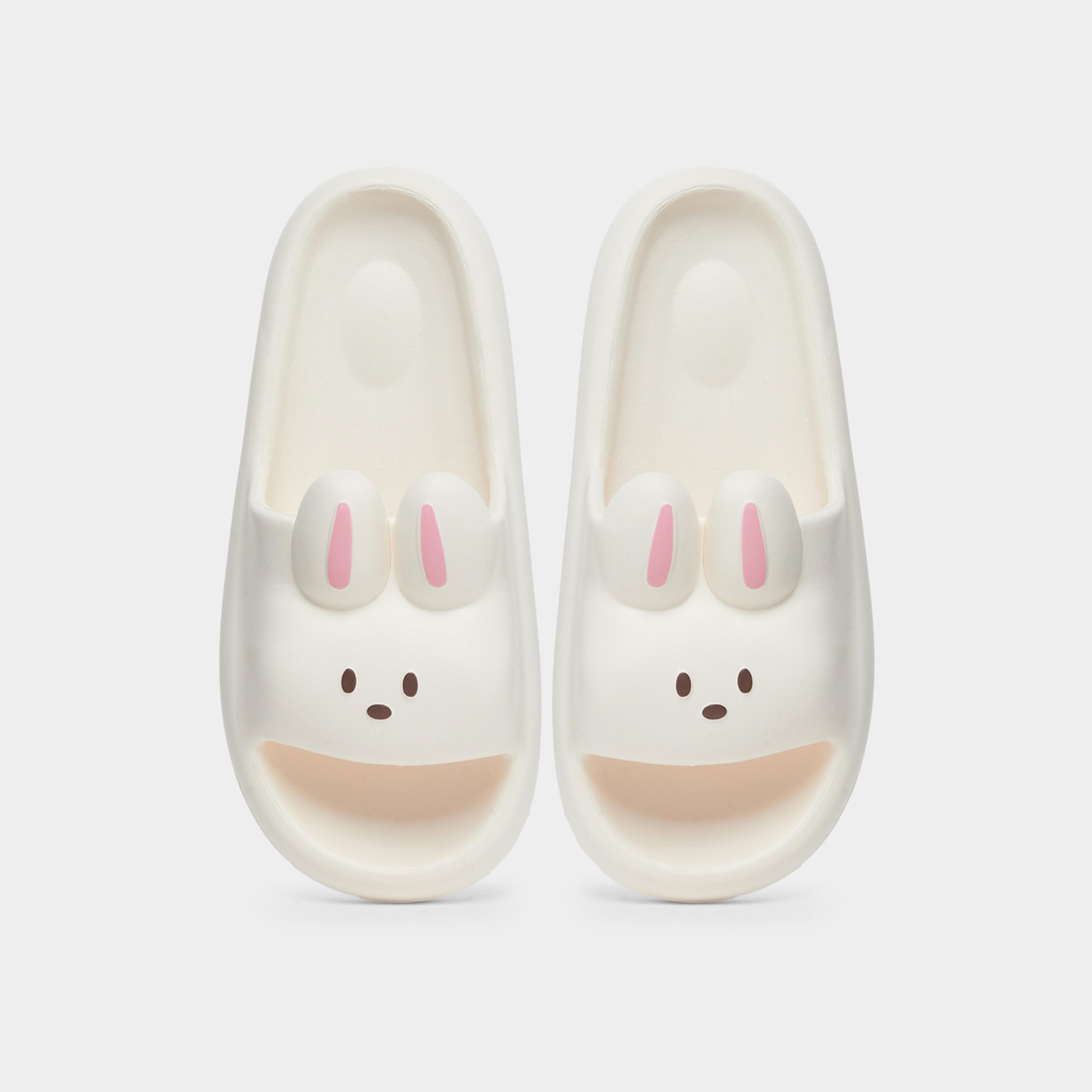 تيك تو - شبشب أرنب ابيض-women-shoes-flats-slides-image-4