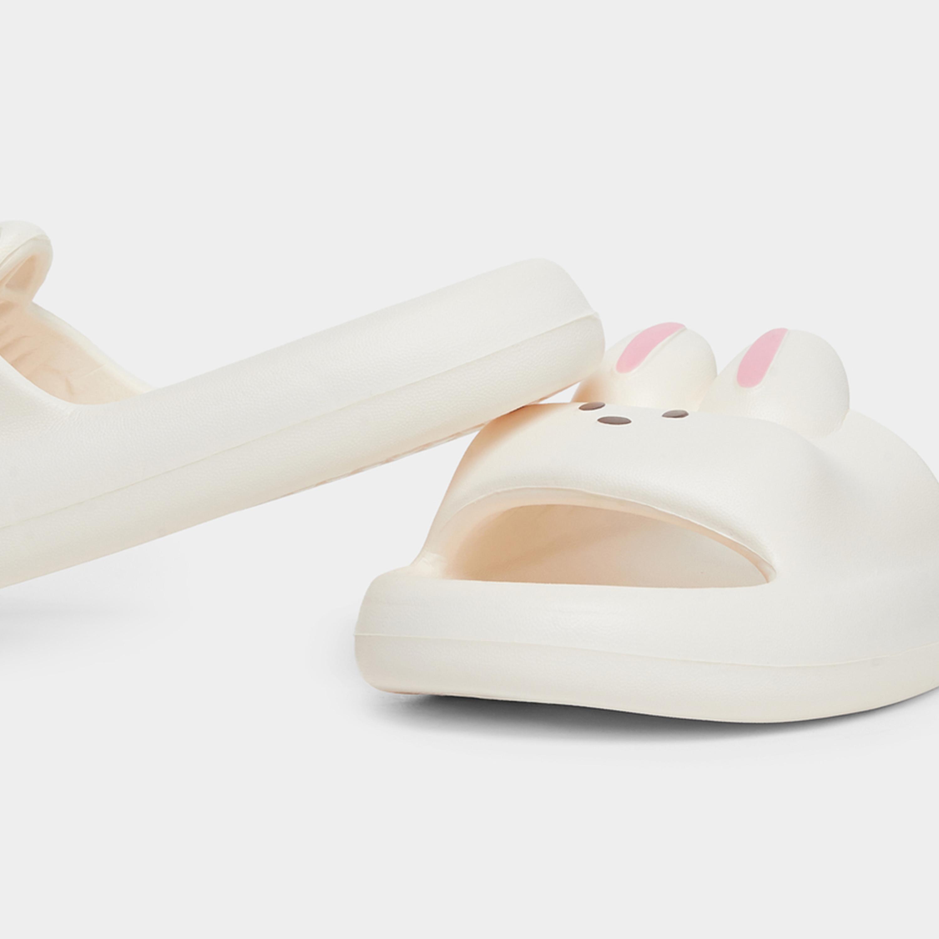 تيك تو - شبشب أرنب ابيض-women-shoes-flats-slides-image-3