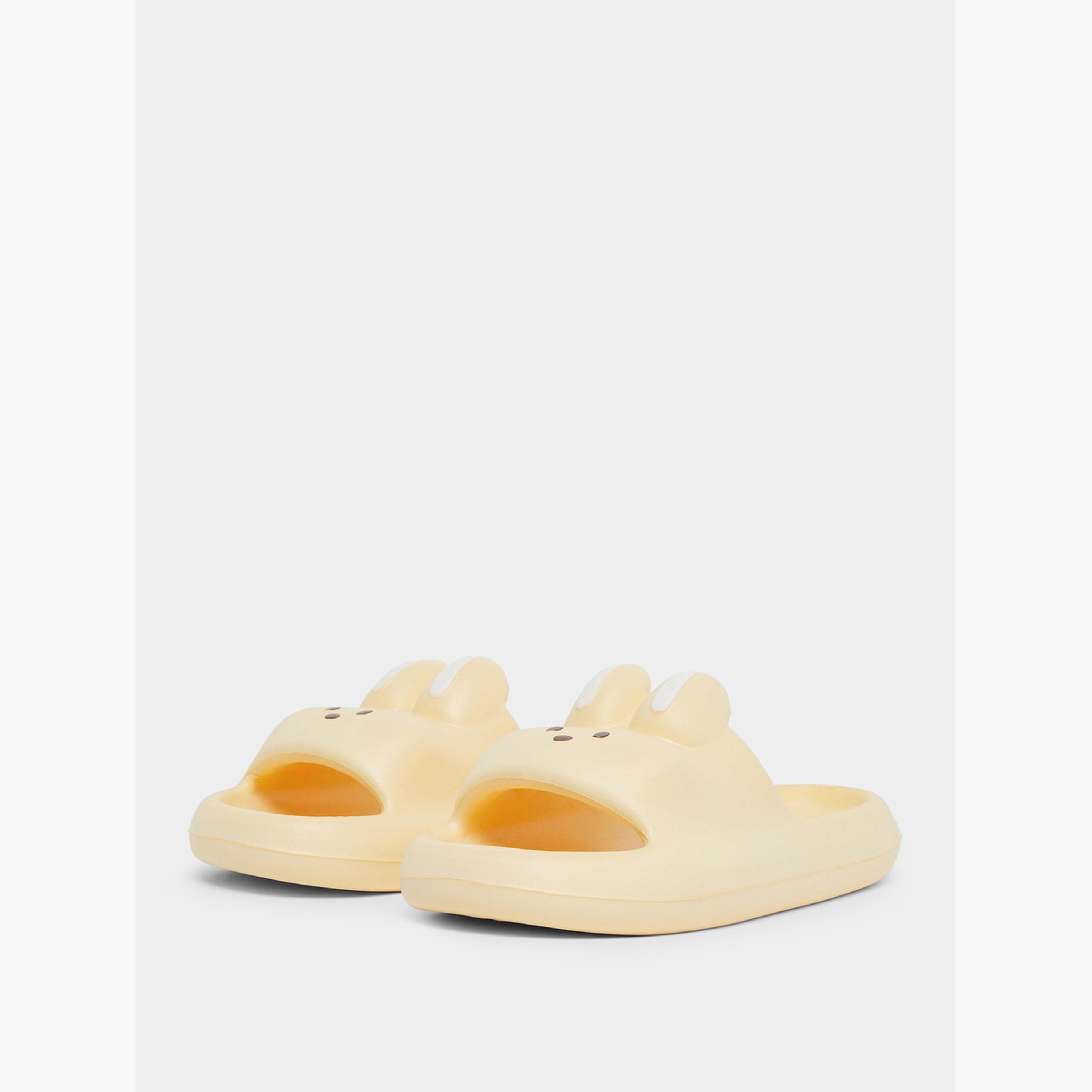 Take Two Solid Cute Rabbit Anti-Slip Bathroom Slippers-women-shoes-flipflopsandslides-image-1