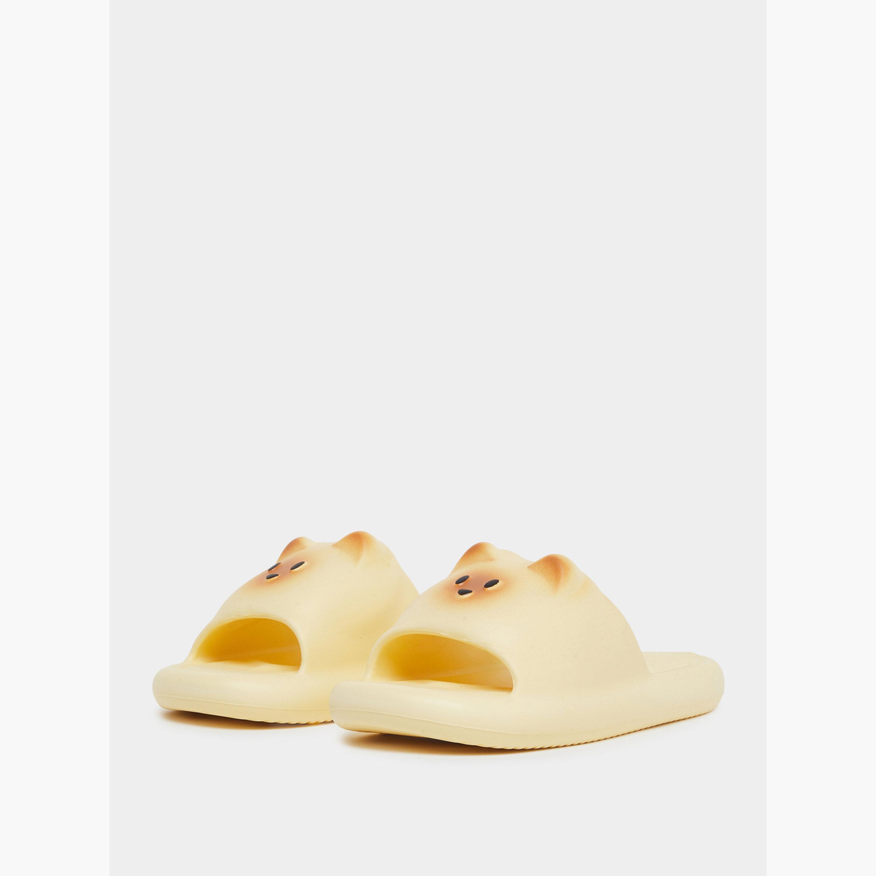 Take Two Solid Kitty Anti-Slip Bathroom Slippers-women-shoes-flipflopsandslides-image-1