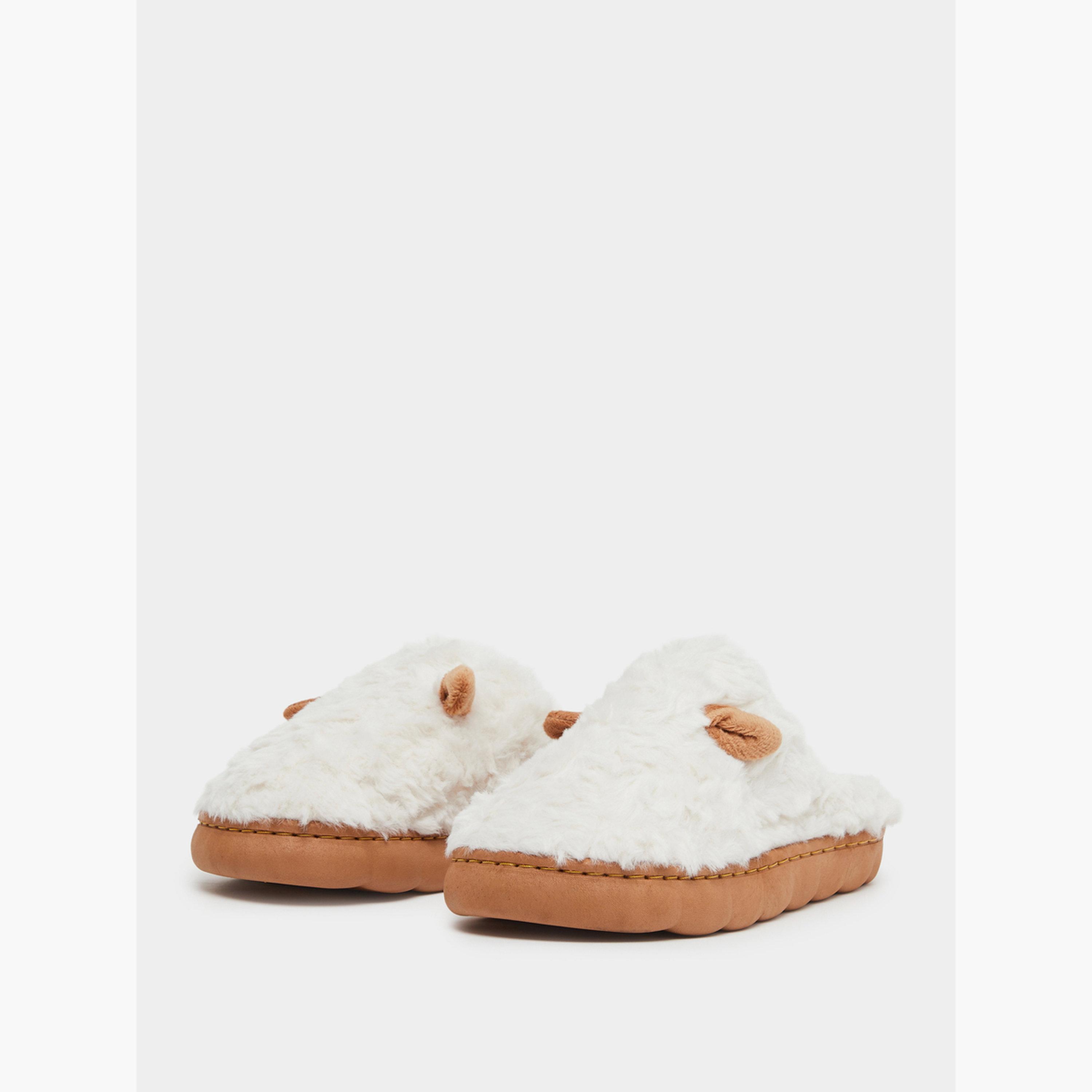 تيك تو - شبشب مزين بأذن خروف مخملية-women-shoes-bedroomslippers-image-1