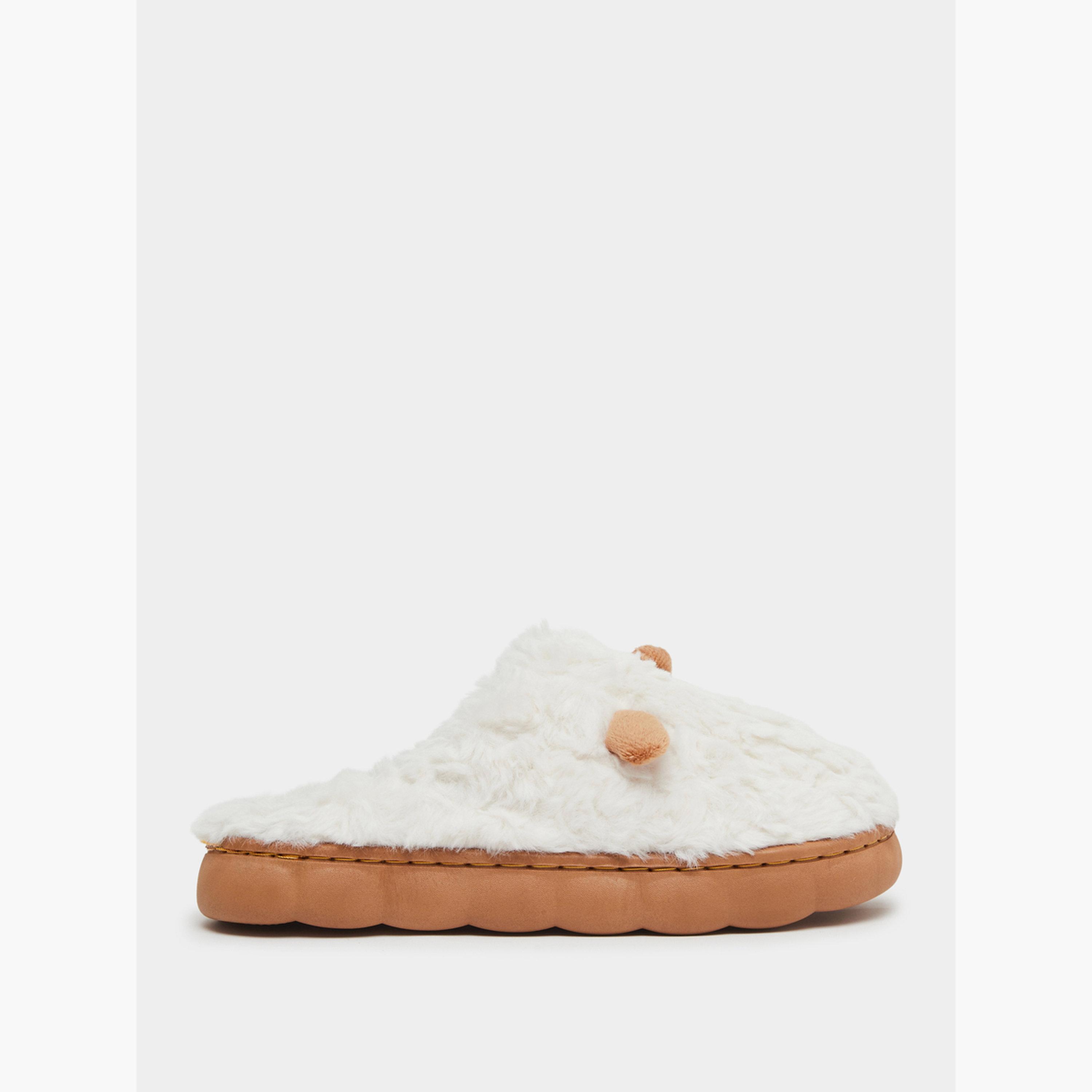 تيك تو - شبشب مزين بأذن خروف مخملية-women-shoes-bedroomslippers-image-2
