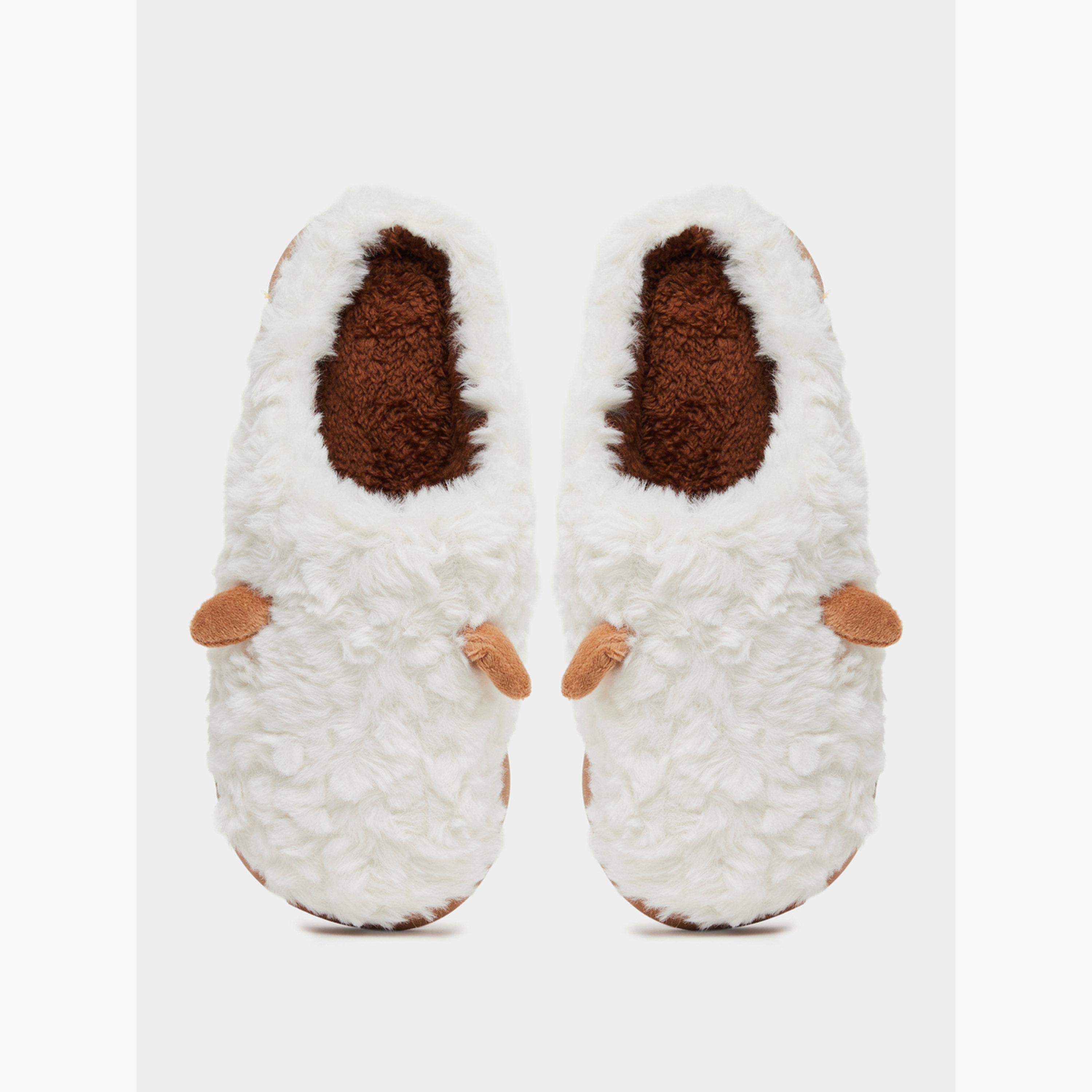 Take Two Plush Sheep Ear Decoration Detail Slippers-women-shoes-bedroomslippers-image-5