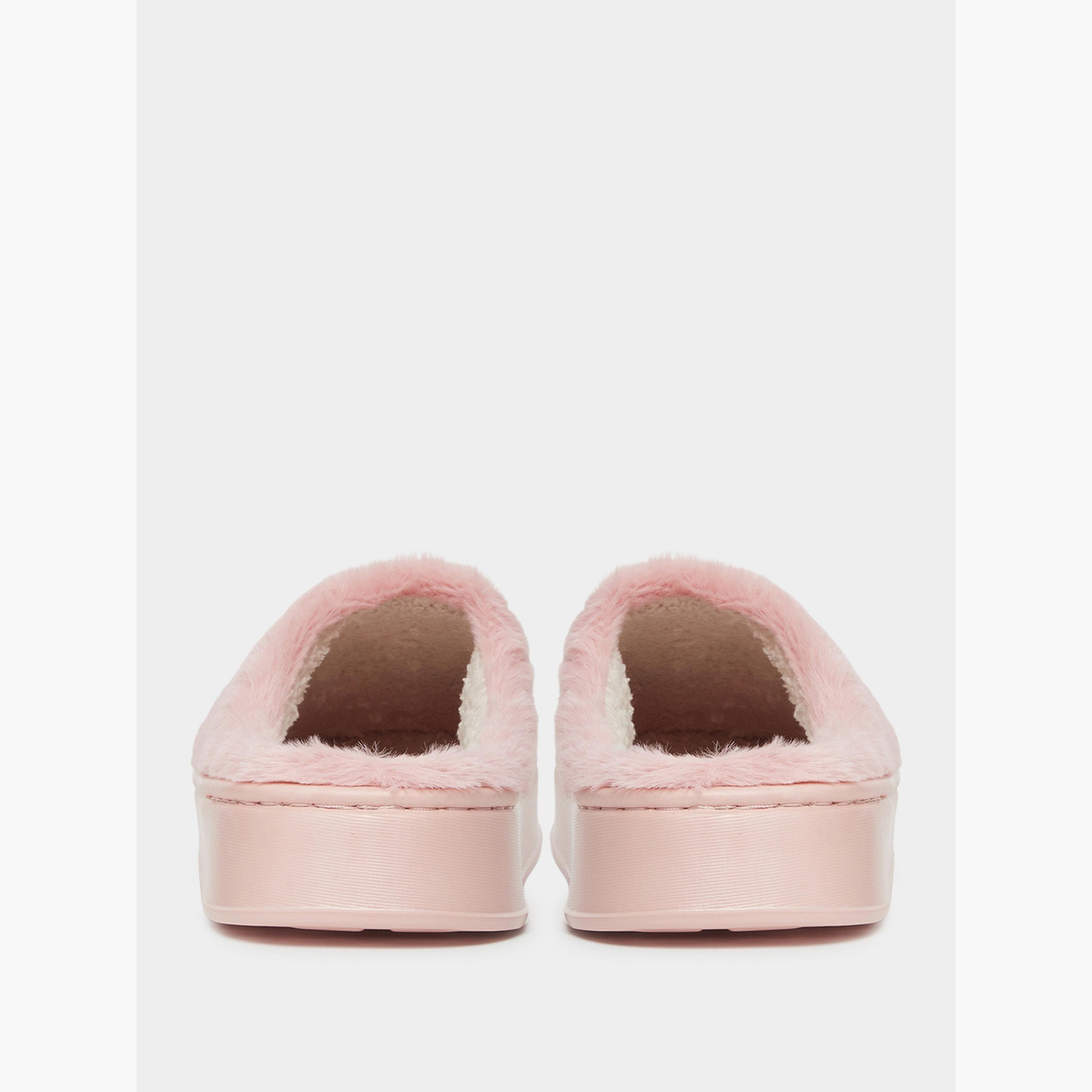 Take Two Solid Plush Embroidered Cat Bedroom Slippers-women-shoes-bedroomslippers-image-4