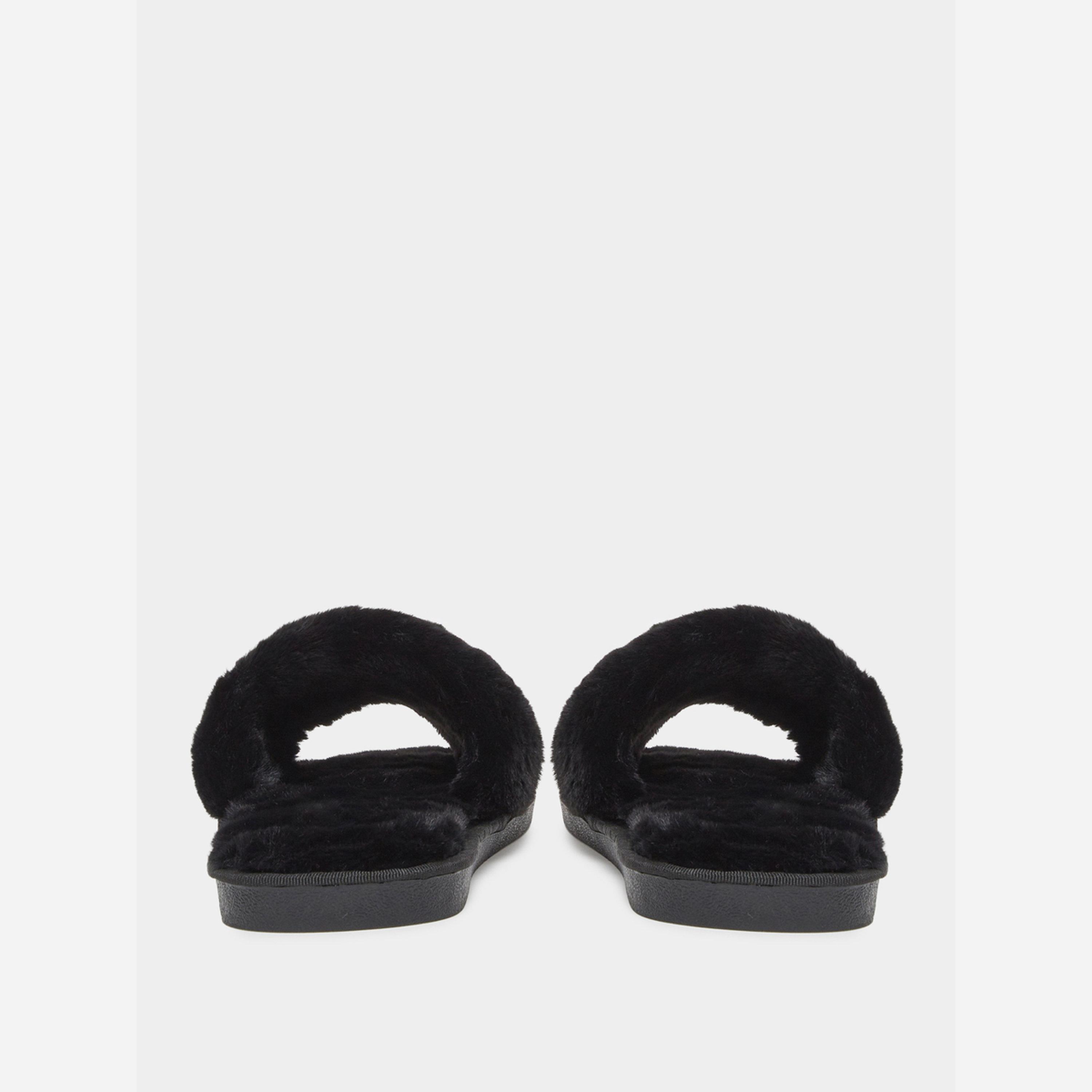 تيك تو - شبشب منزلي مخمل مزين بزهور-women-shoes-bedroomslippers-image-5