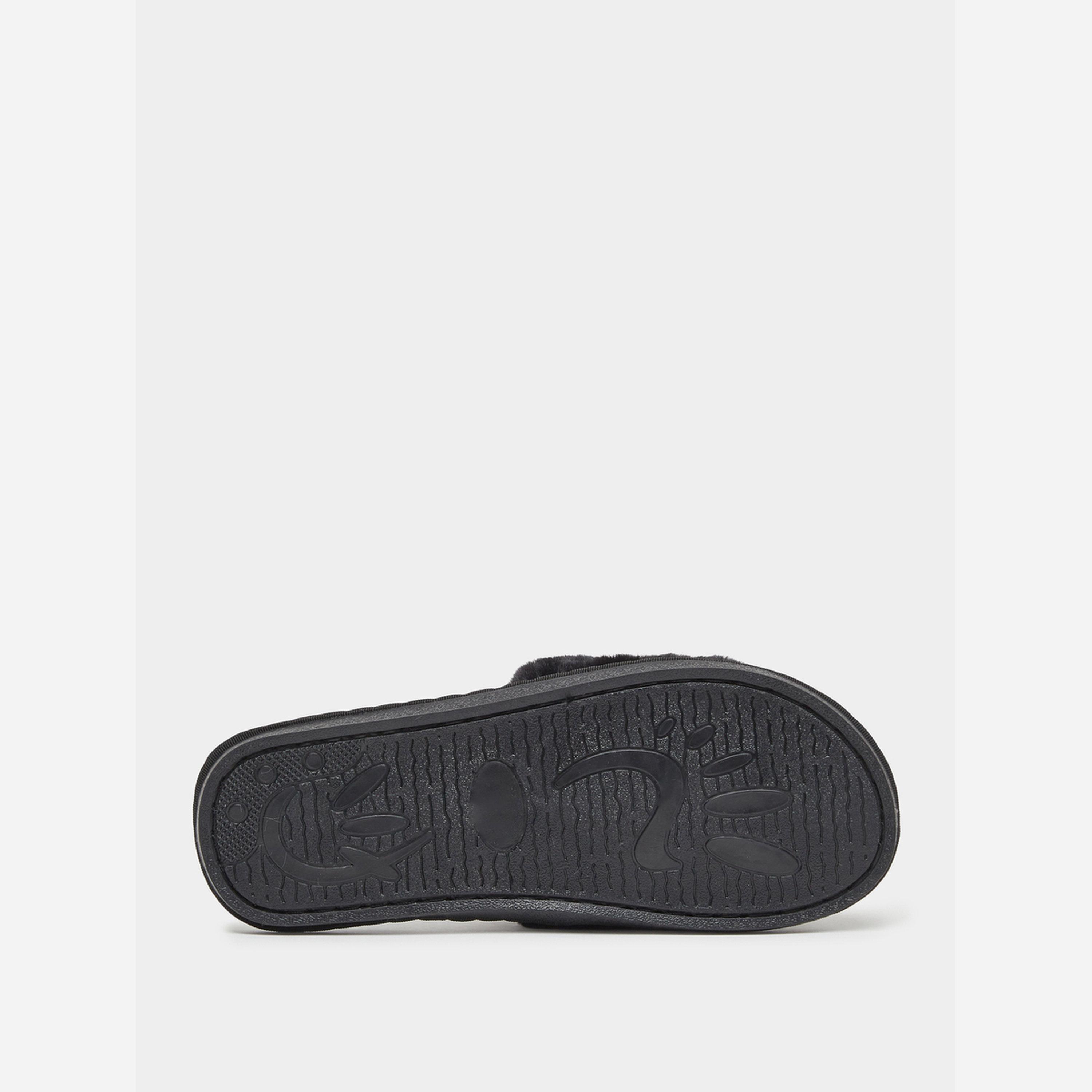 تيك تو - شبشب منزلي مخمل مزين بزهور-women-shoes-bedroomslippers-image-6