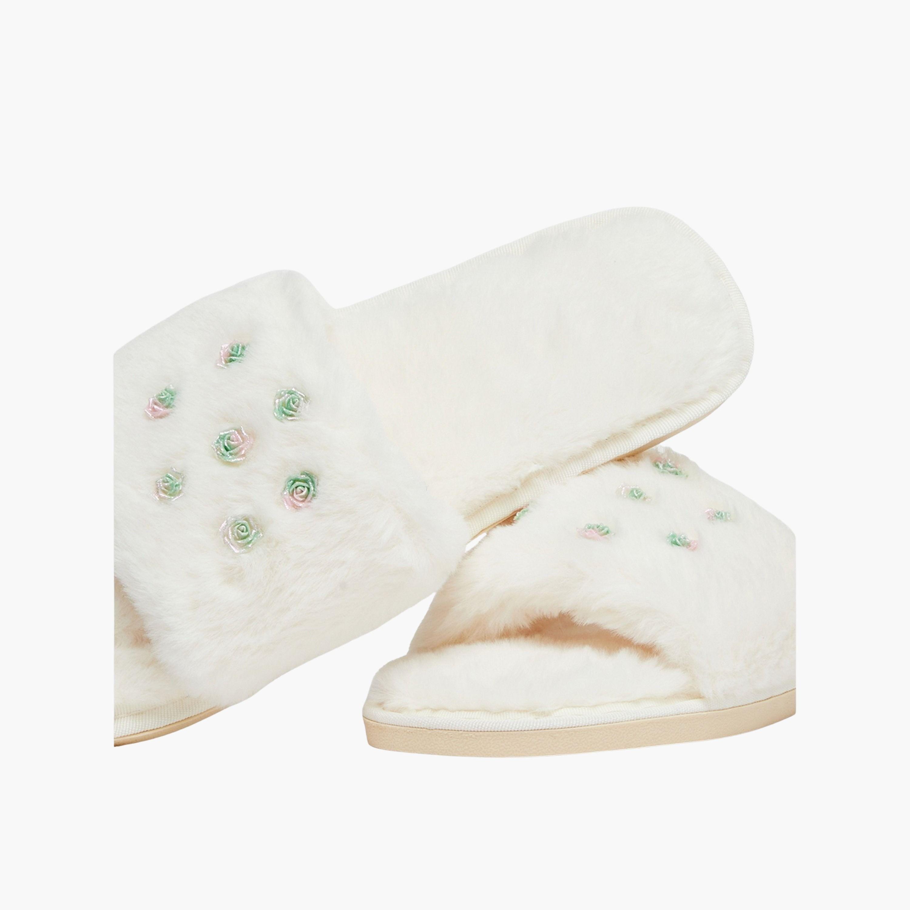 تيك تو - شبشب منزلي مزين بزهور-women-shoes-bedroomslippers-image-4